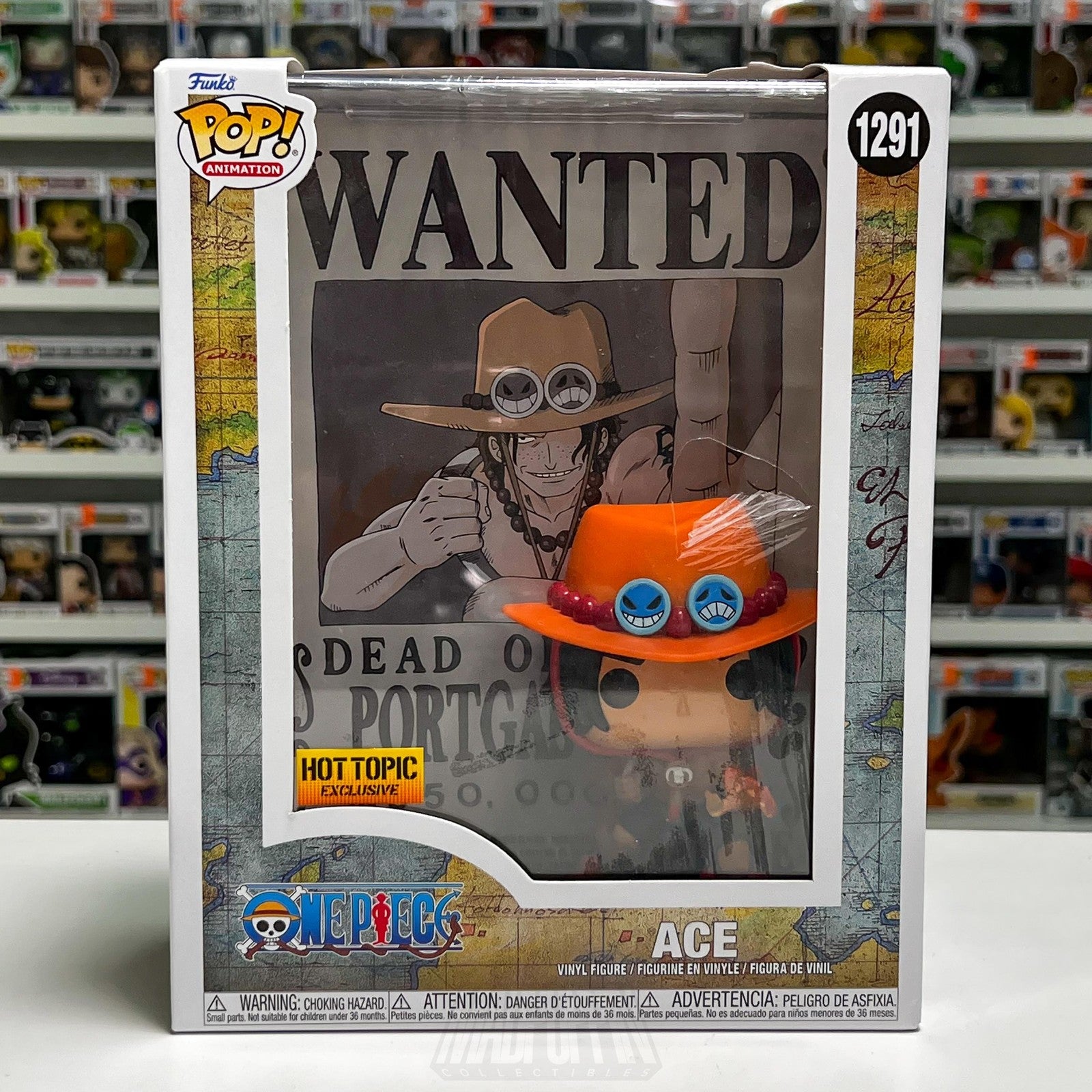 Funko Pop One Piece Anime Portgas D. Ace 1291 Hot Topic Exclusive Vinyl Figure