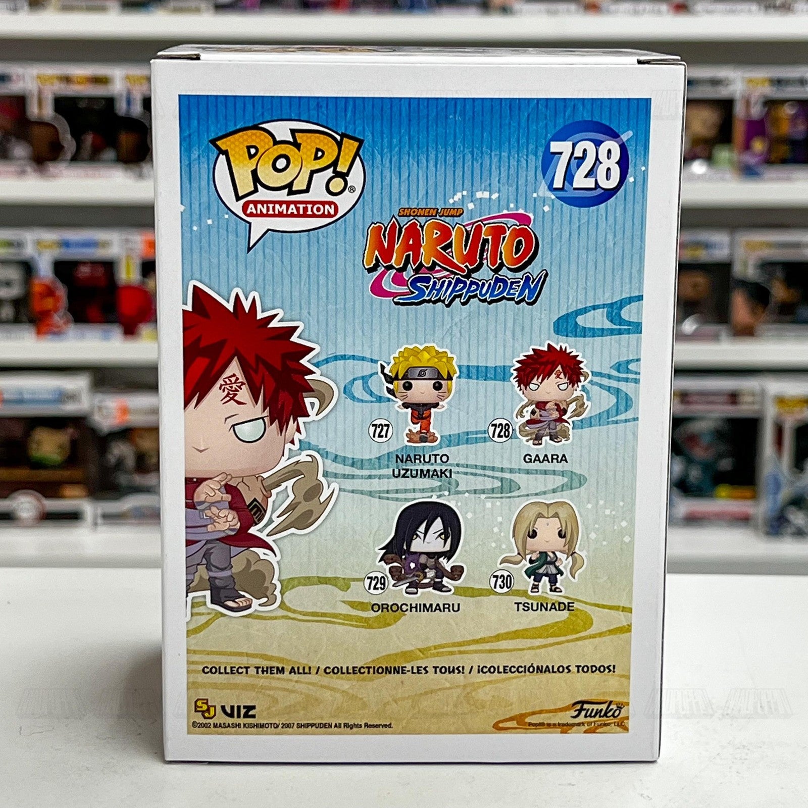 Funko Pop Animation Naruto Shippuden Gaara Metallic 728 Hot Topic Vinyl Figure