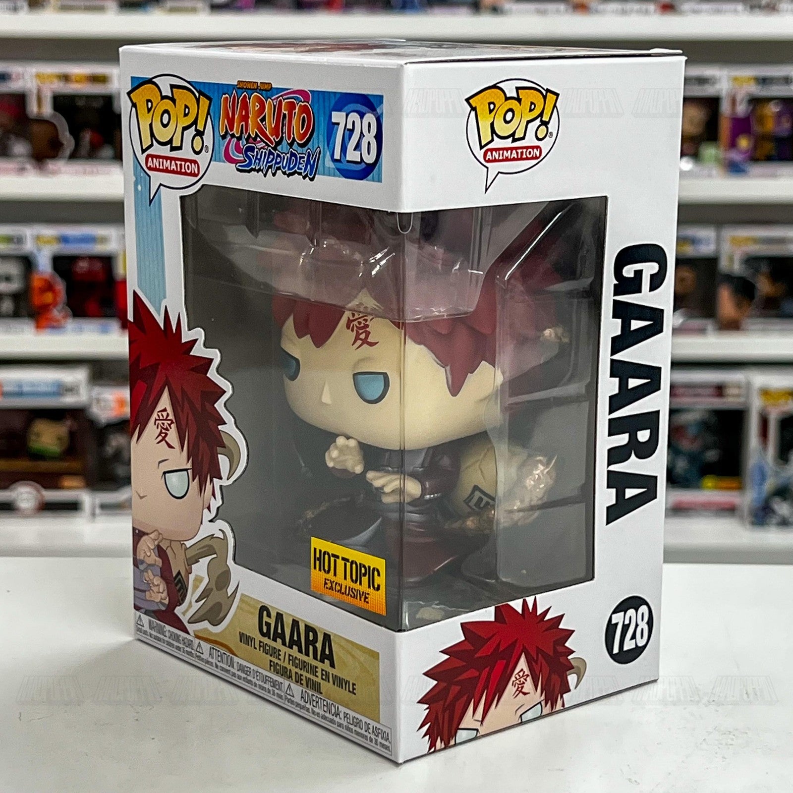 Funko Pop Animation Naruto Shippuden Gaara Metallic 728 Hot Topic Vinyl Figure