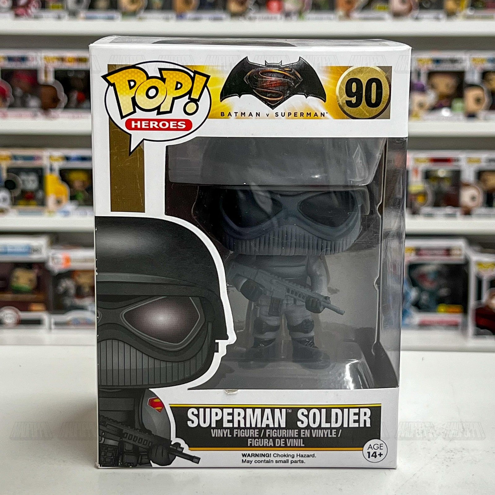 Funko Pop Superman Soldier #90 Batman v Superman DC Comics Vinyl Figure NIB