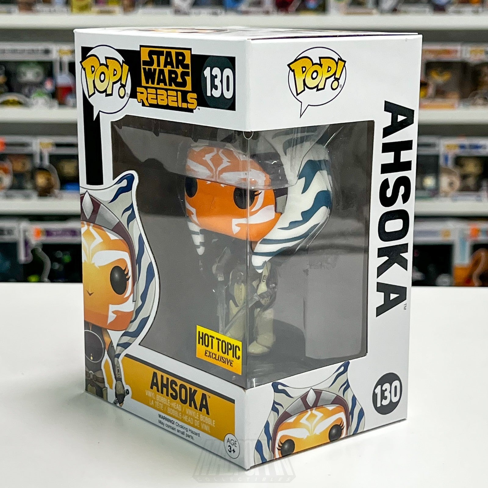 Funko Pop Star Wars Rebels Ahsoka Tano Hot Topic 130 Dual Lightsabers Jedi 20171