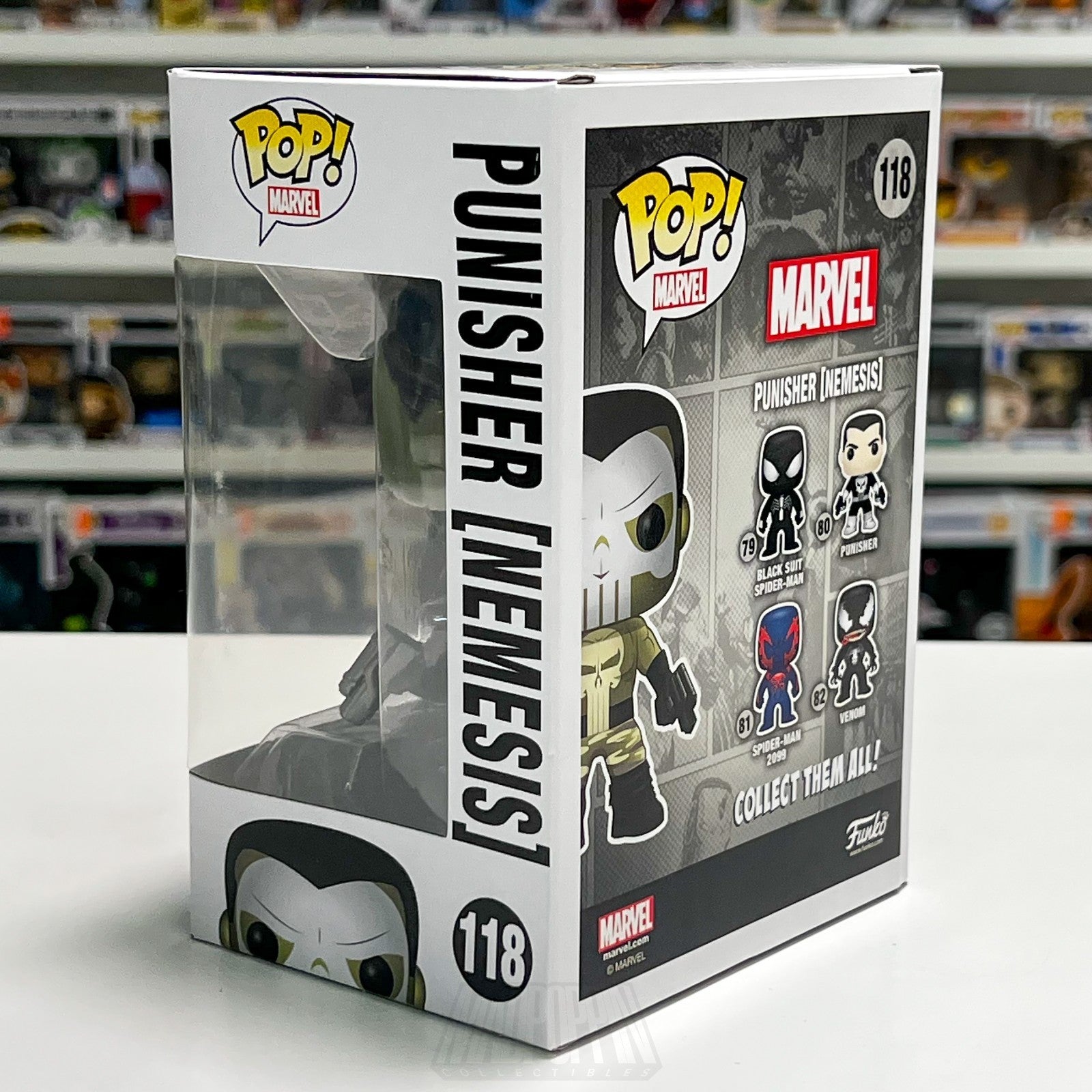 Funko Pop Marvel Punisher (Nemesis) 118 Frank Castle Vinyl Skull Figure Toy NIB2