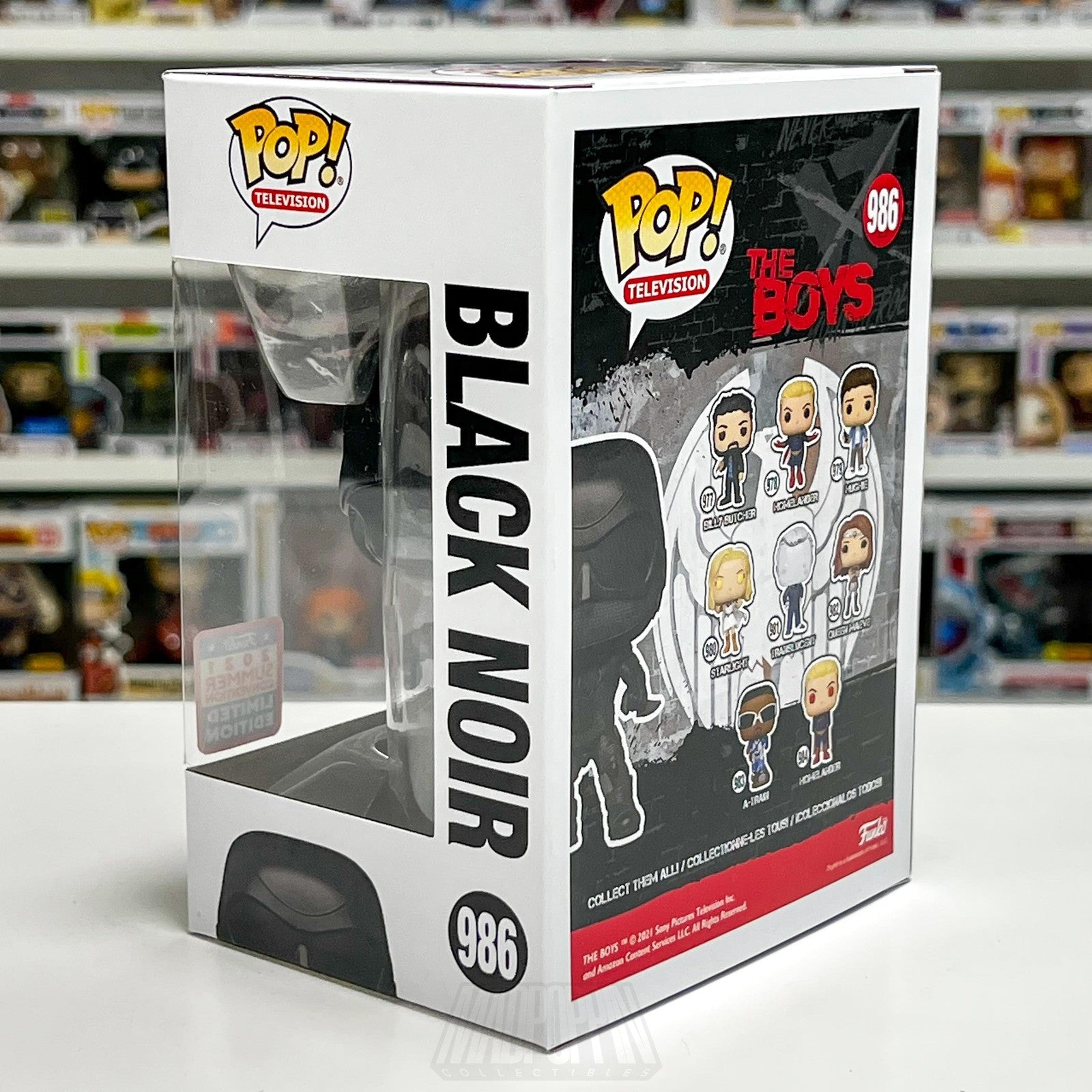 Funko Pop TV The Boys Black Noir 986 Vought 2021 Summer Convention Vinyl Figure
