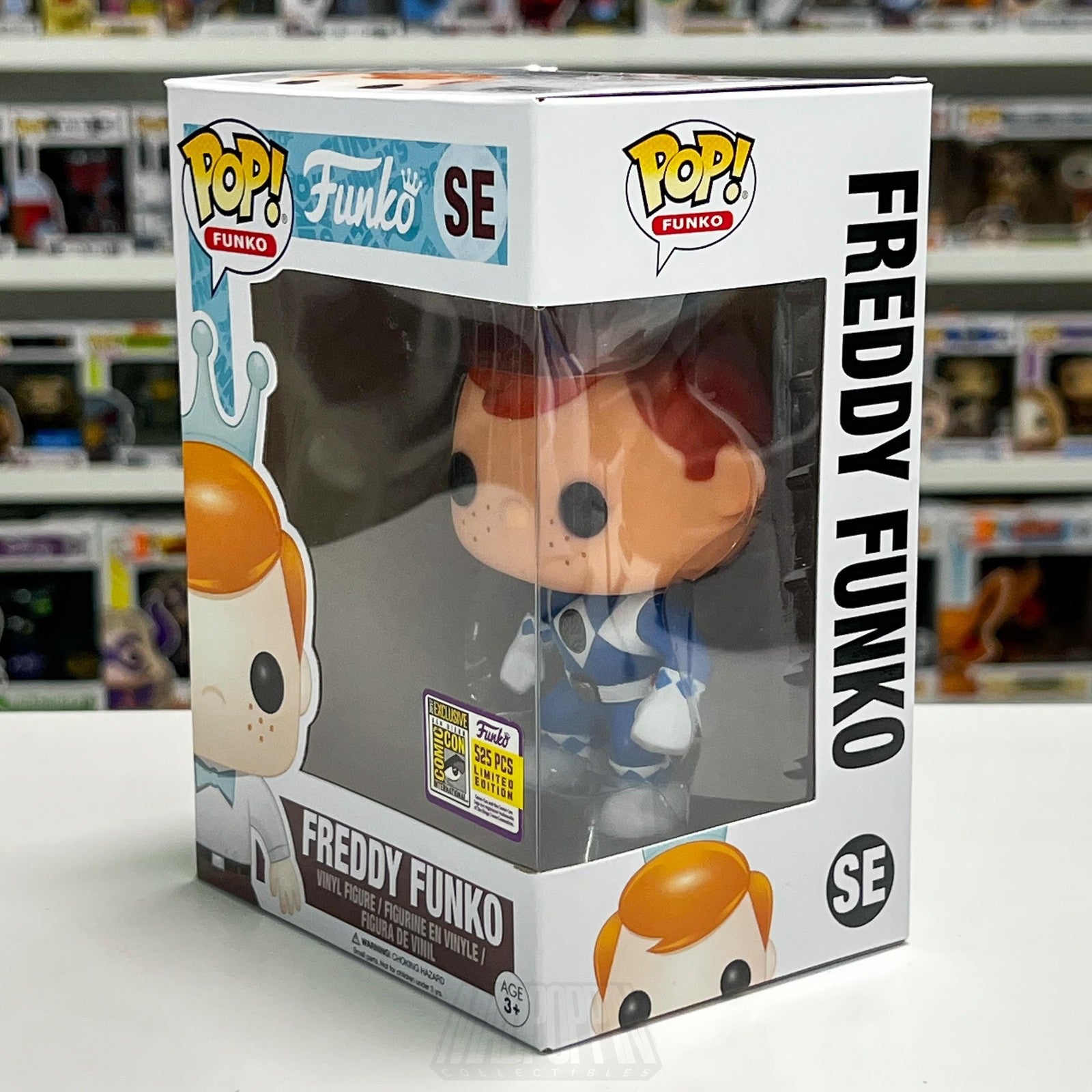 Funko Pop Freddy as MMPR Blue Ranger SE Fundays 2017 SDCC 525 Pcs Exclusive Toy