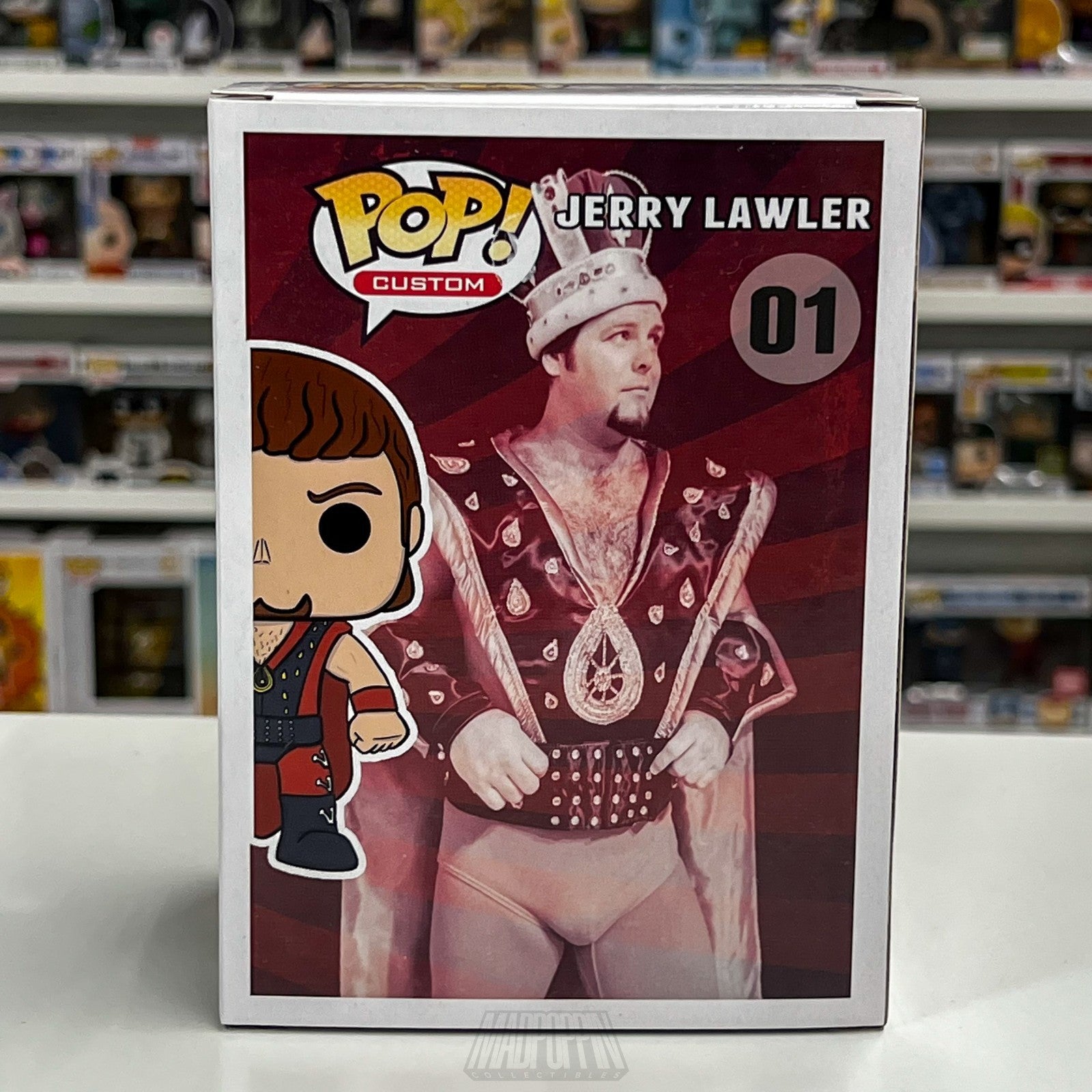 CUSTOM Funko Pop King Jerry Lawler Autographed Signed WWE Wrestling Heavyweight