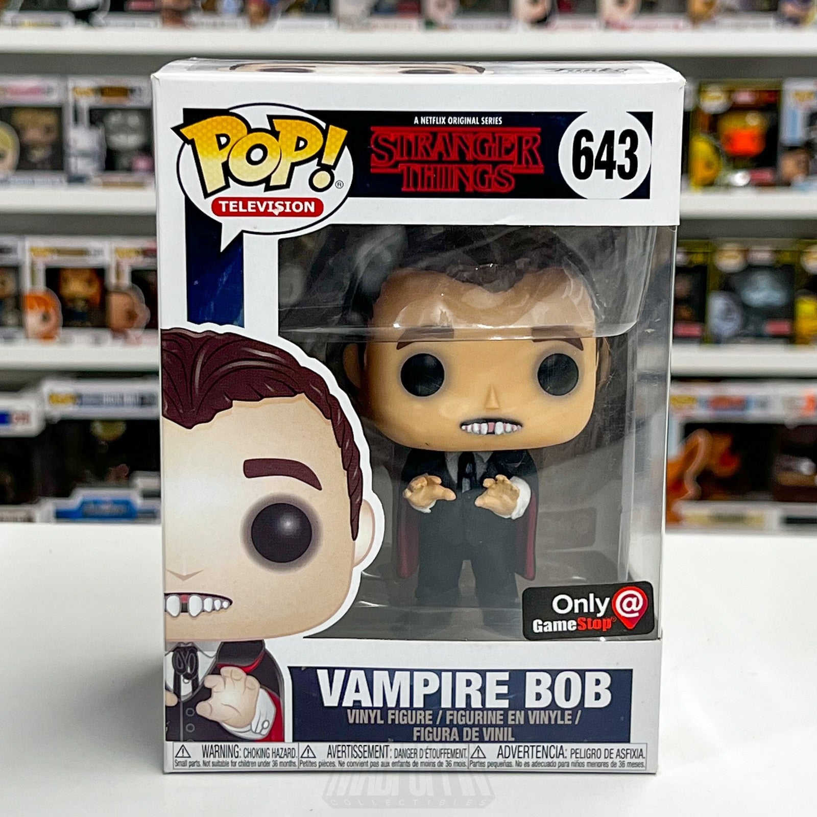 Funko Pop Television Stranger Things Vampire Bob GameStop 643 Toy Vinyl Figure0