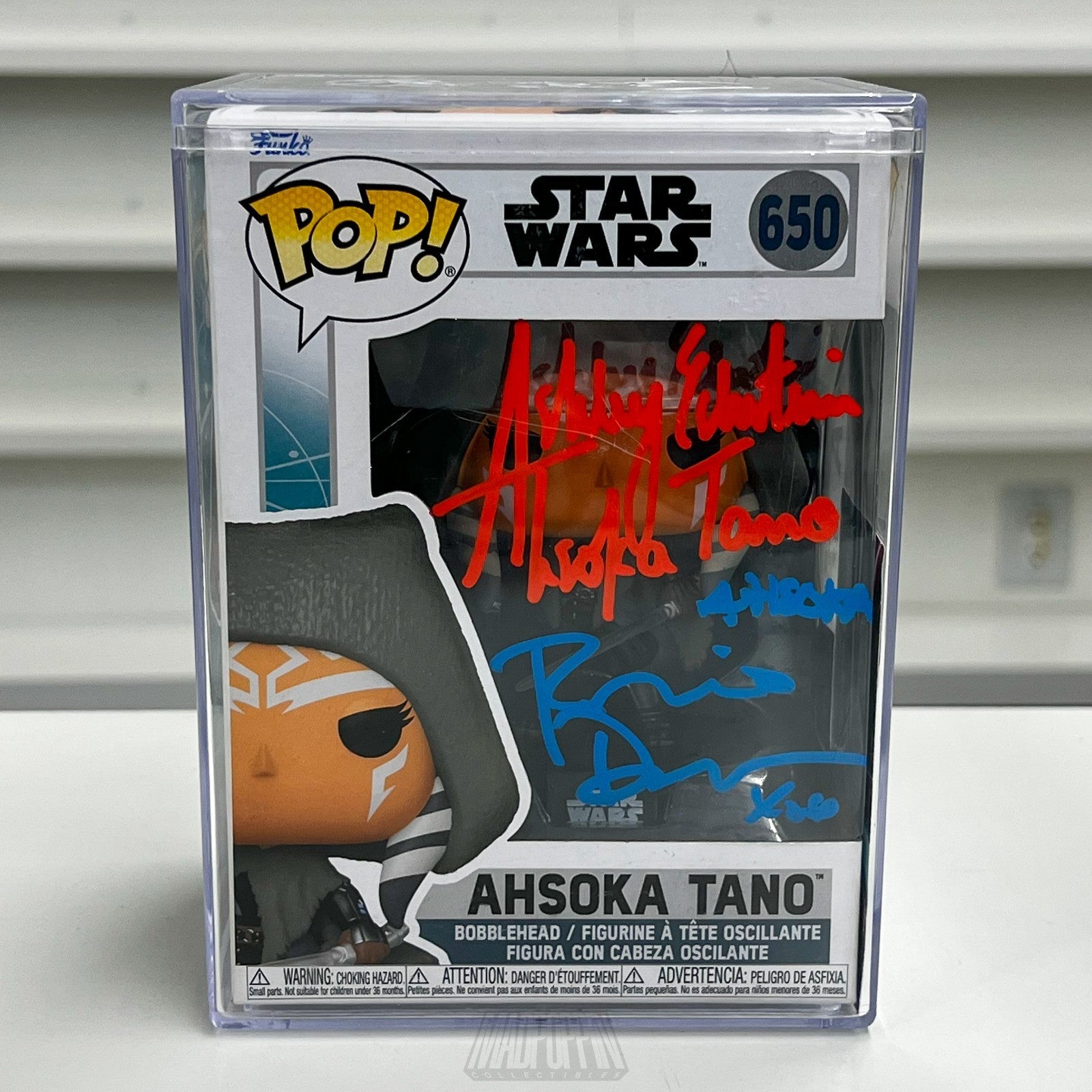 Funko Pop Star Wars Ahsoka Tano 650 Signed Ashley Eckstein Rosario Dawson COA
