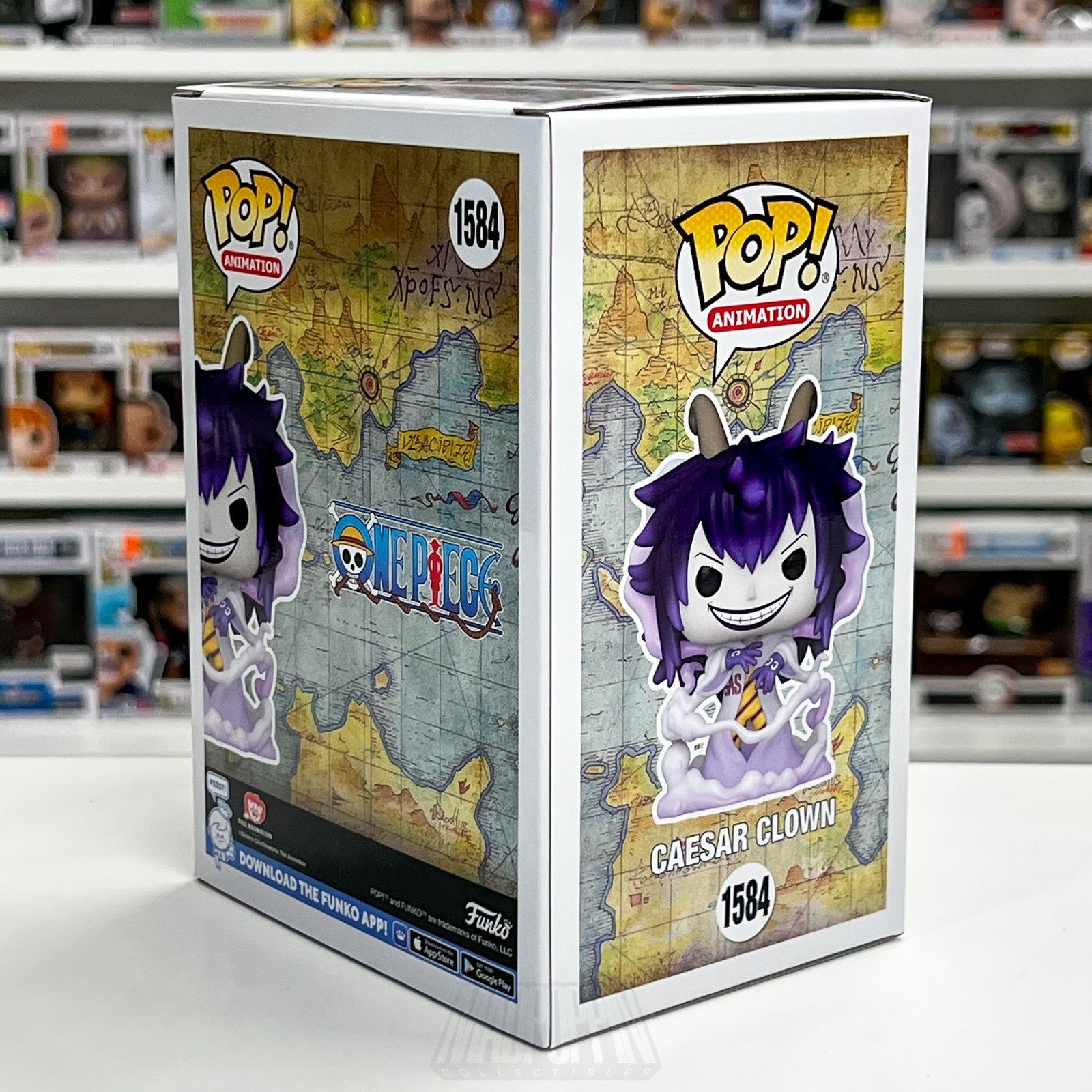 Funko Pop Anime One Piece Caesar Clown 1584 C2E2 Expo Exclusive Vinyl Figure Toy4