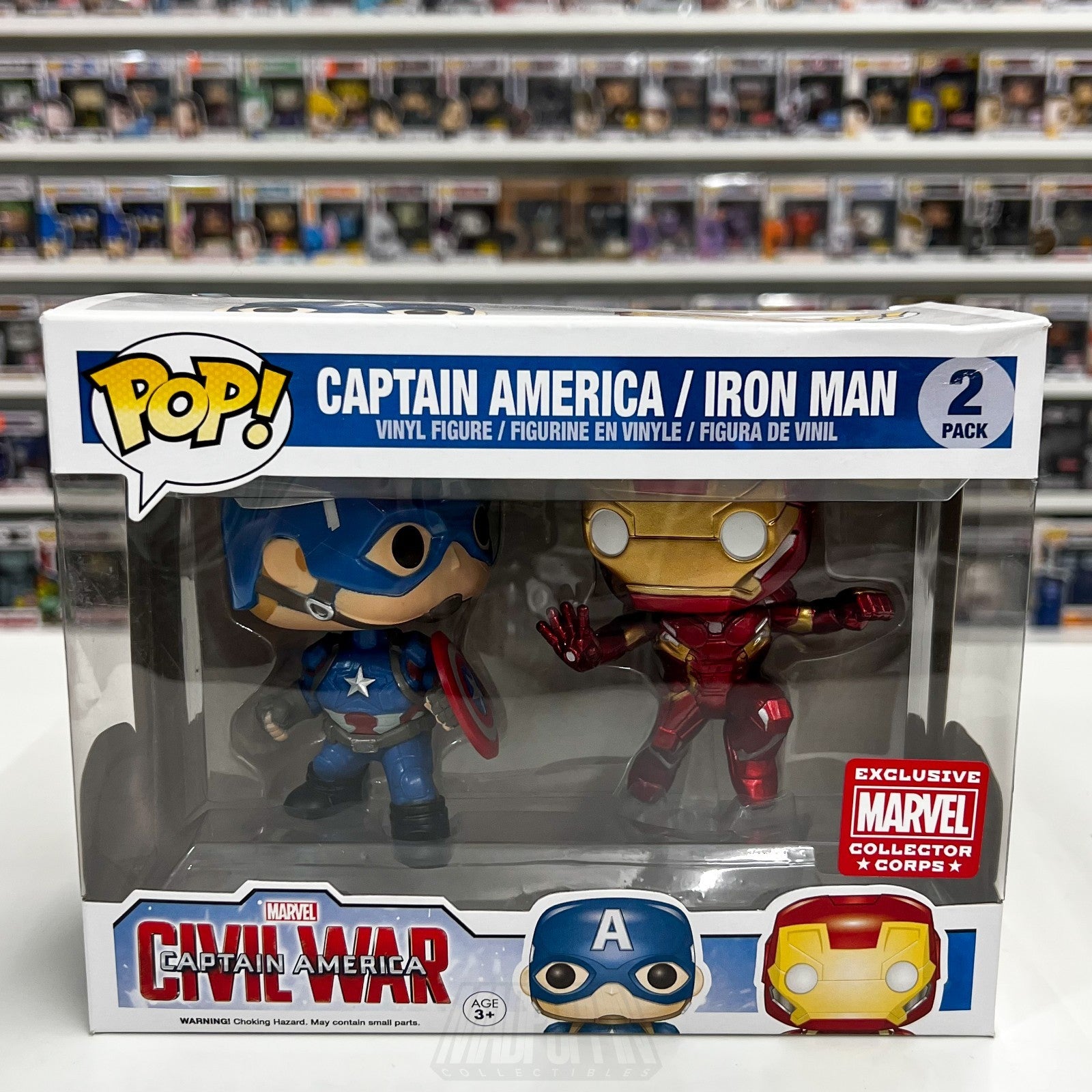 Funko Pop Marvel Collector Corps Captain America & Iron Man  2 Pack Vinyl Figure0