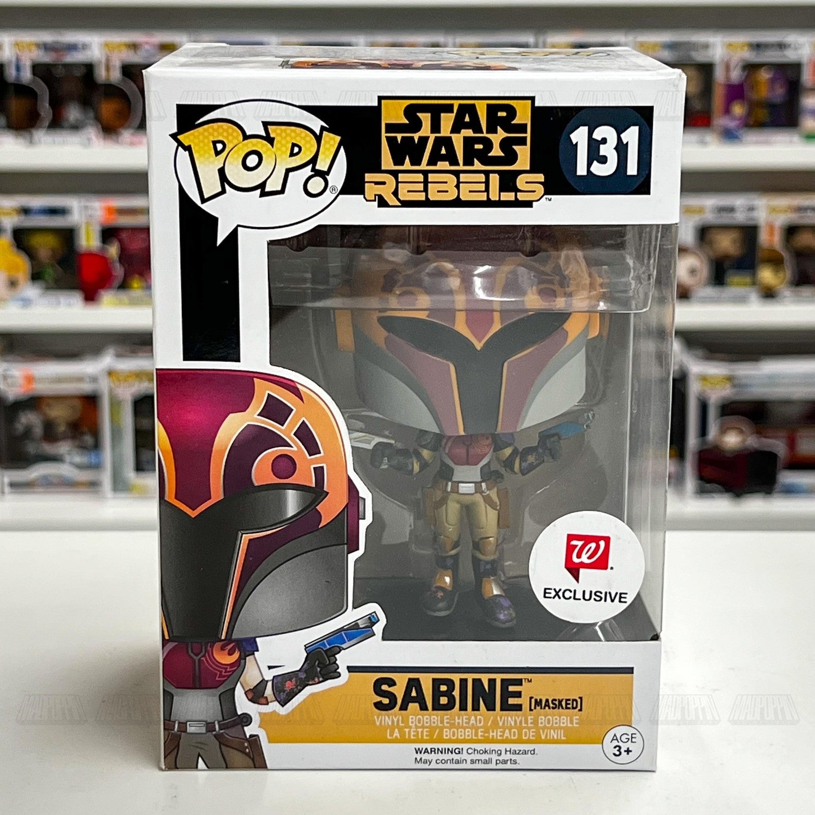 Funko Pop Star Wars Rebels Sabine Masked #131 Walgreens Exclusive Vinyl Figure