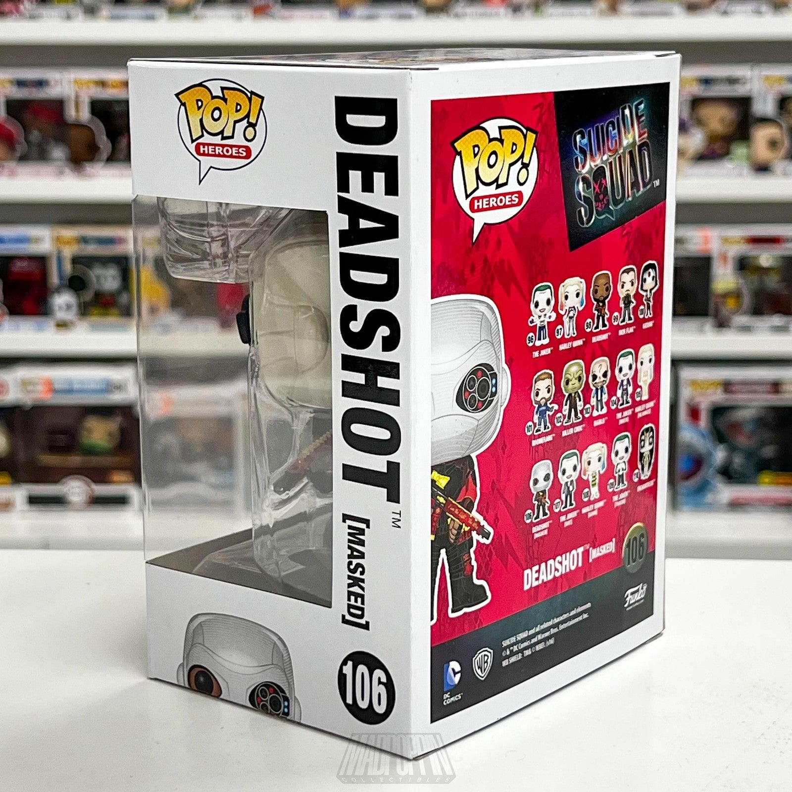 Funko Pop Suicide Squad Deadshot Masked 106 Vinyl Figure DC Comics New Boxed