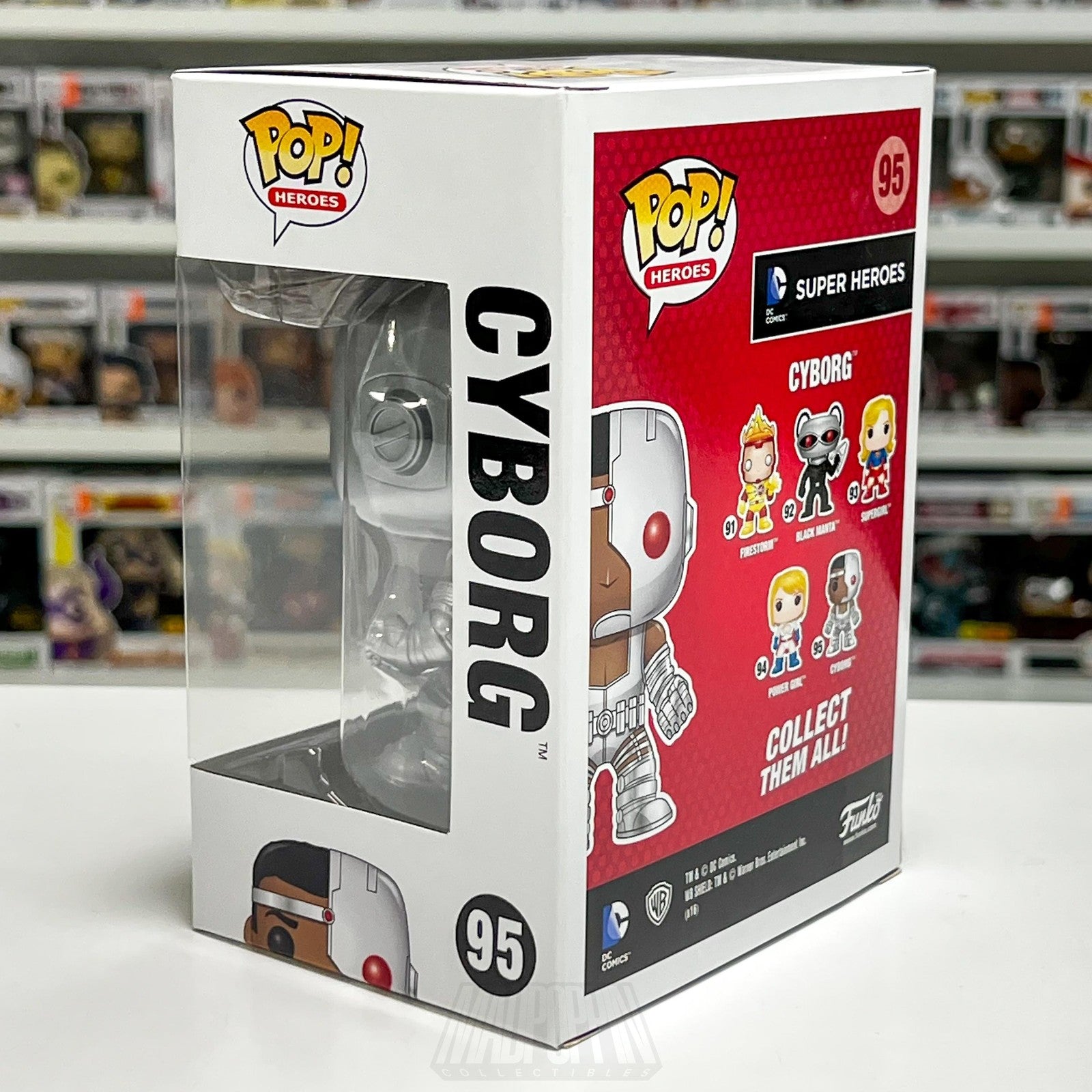 Funko Pop Heroes DC Comics Super Heroes Cyborg 95 Vinyl Figure New in Box Toy