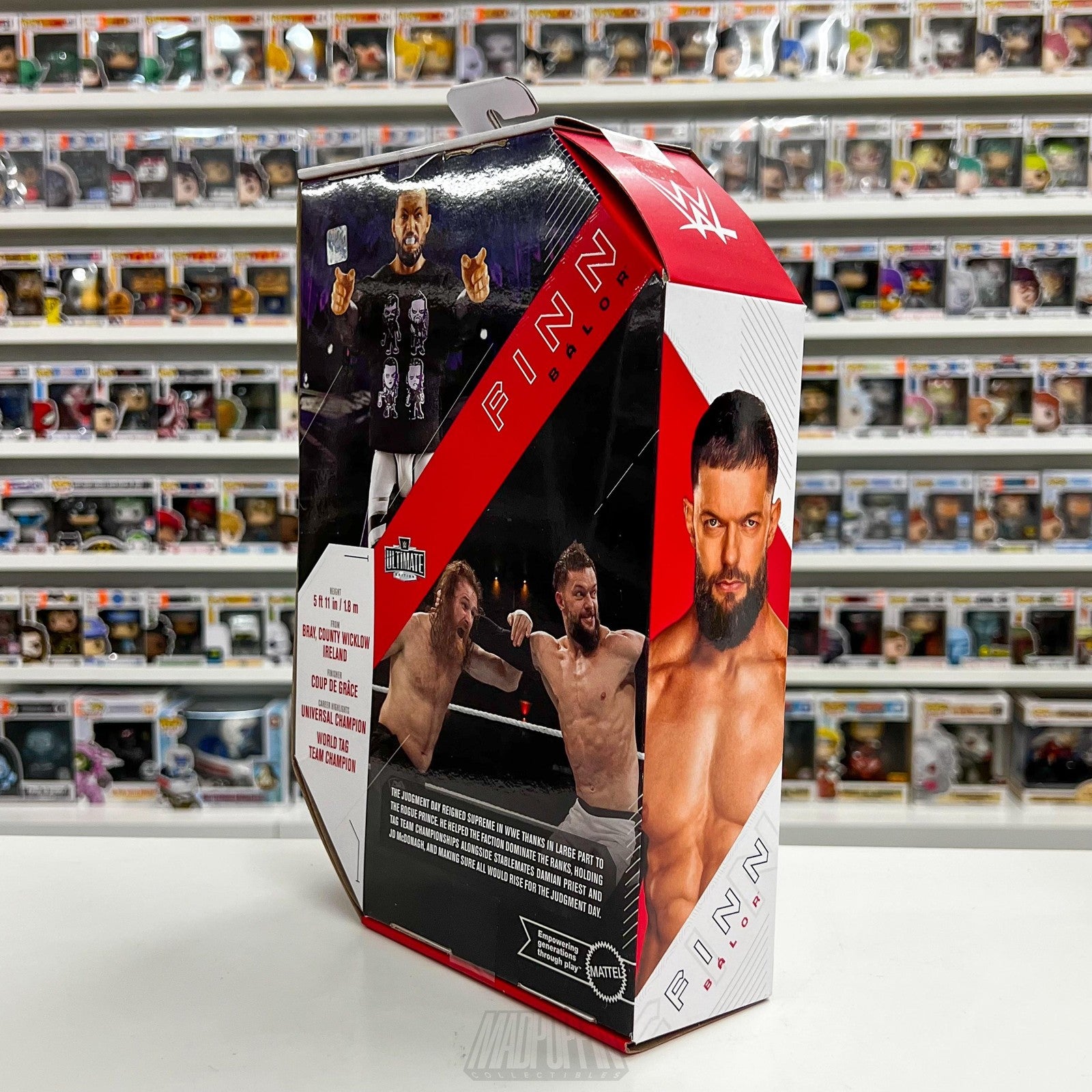 WWE Finn Bálor Ultimate Edition Action Figure Mattel Extra Heads Shirt