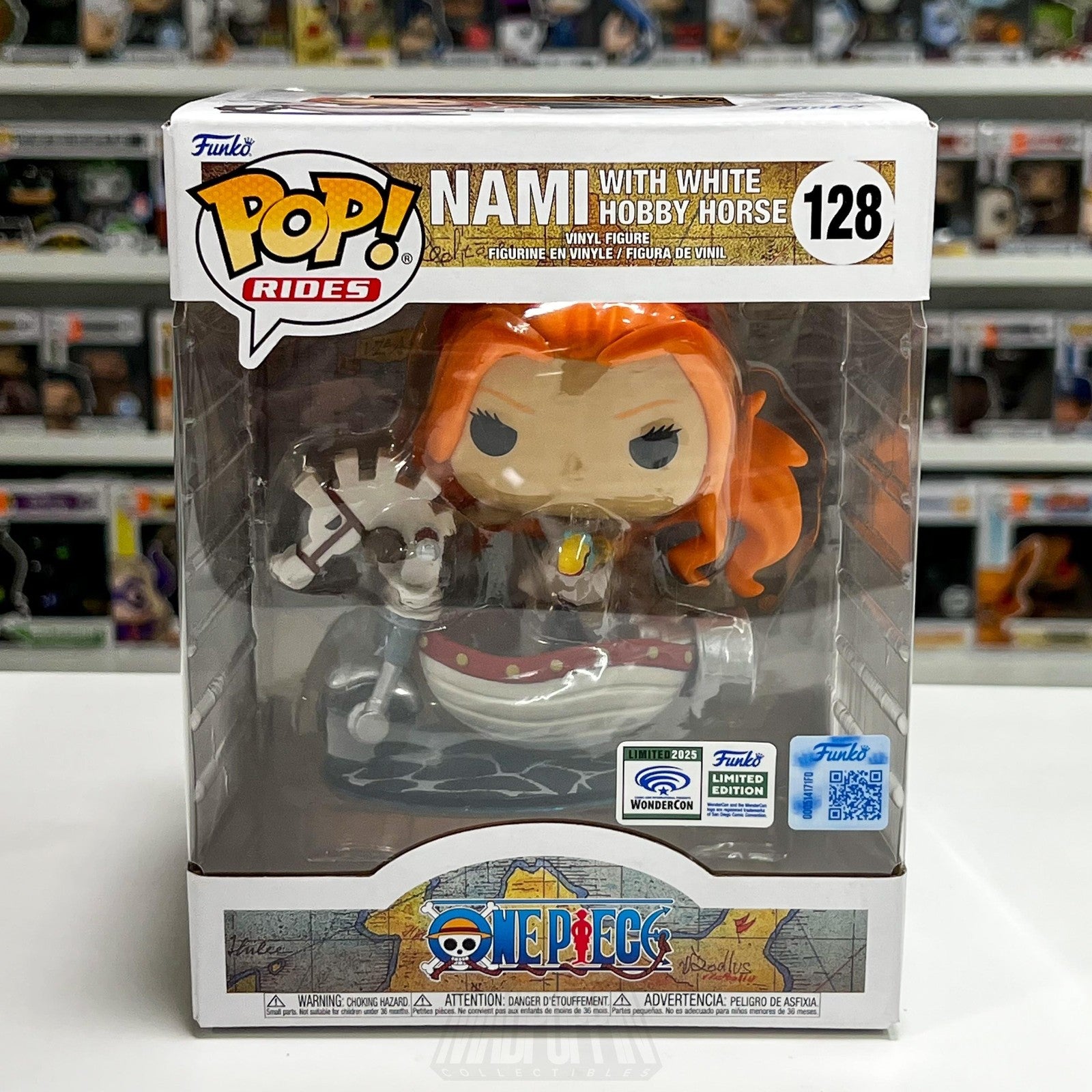 Funko Pop Rides 128 Nami White Hobby Horse One Piece Wondercon Limited