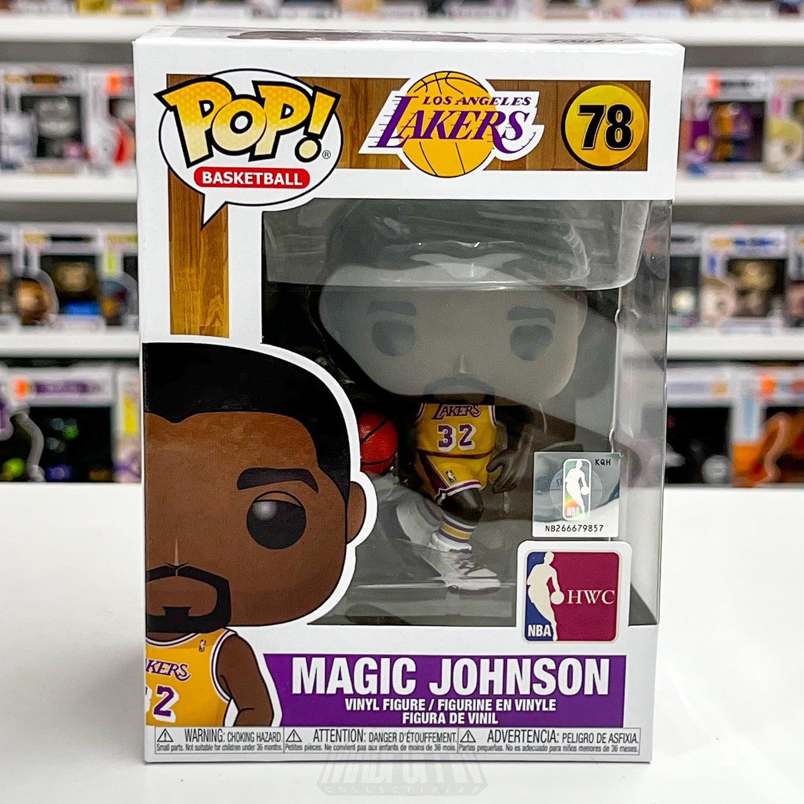 Funko Pop Los Angeles Lakers Magic Johnson Vinyl Figure #78 NBA Basketball HWC0