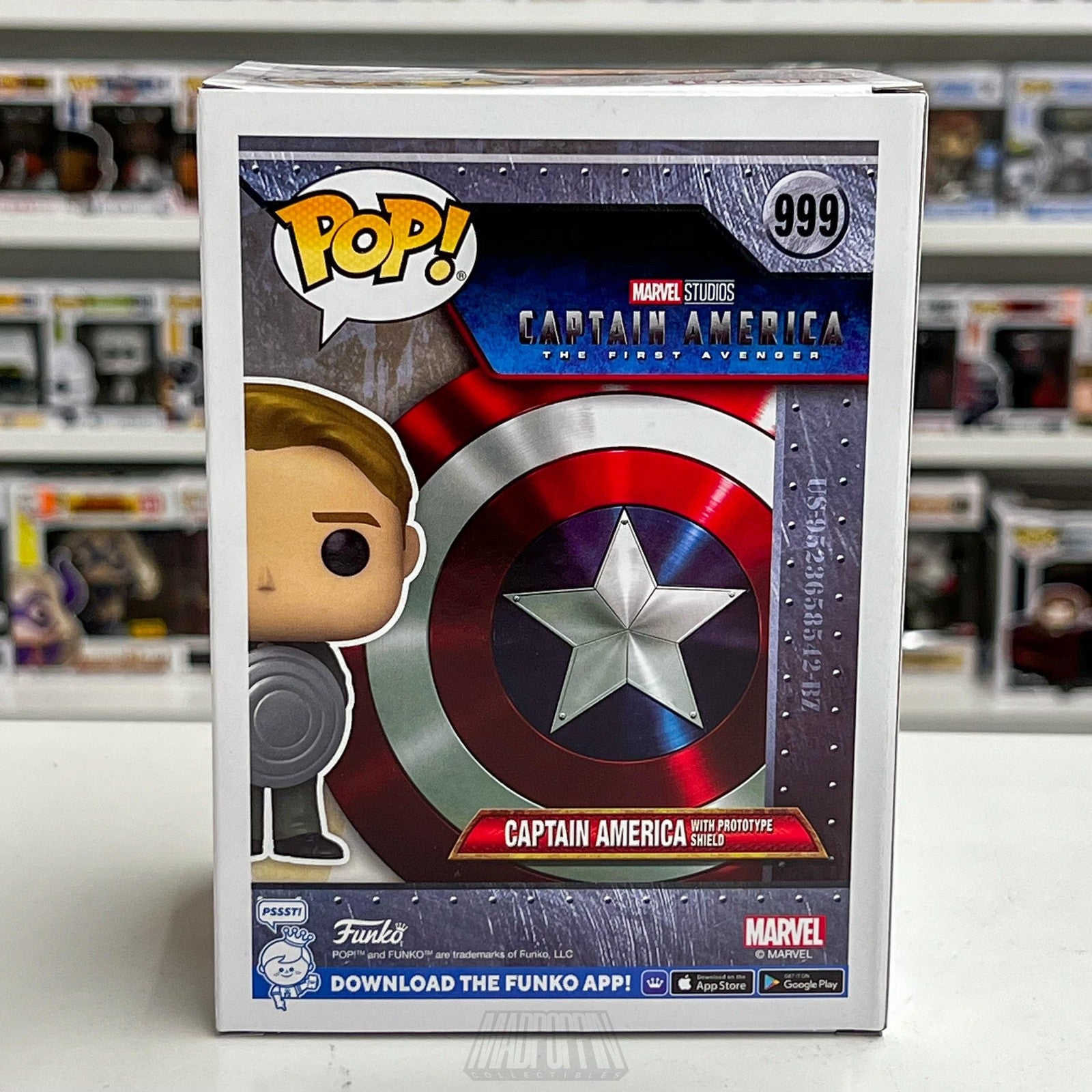Funko Pop Marvel Captain America 999 Prototype Shield EE Exclusive Limited