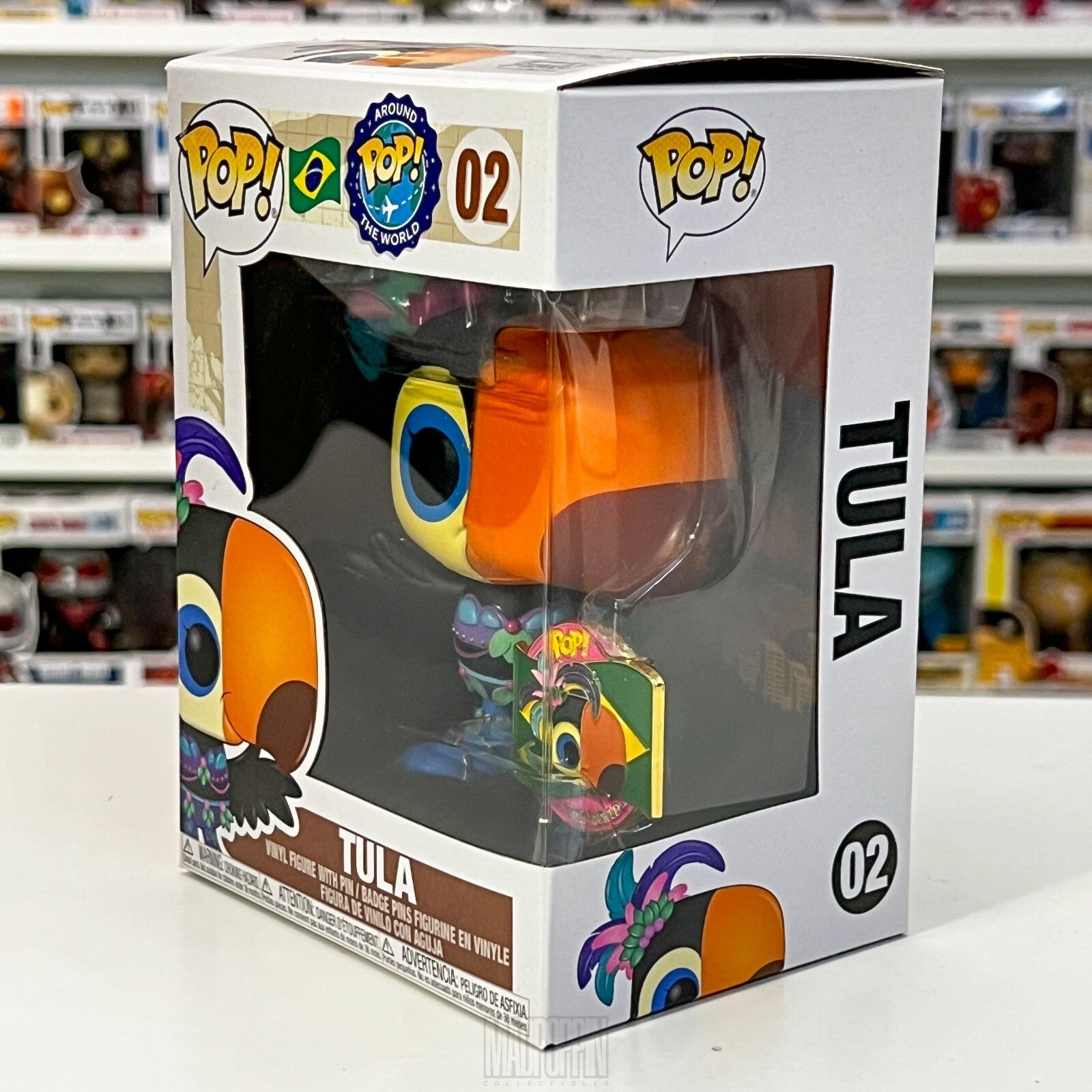 Funko Pop Around the World Brazil Tula the Toucan w/Enamel Pin Vaulted 02