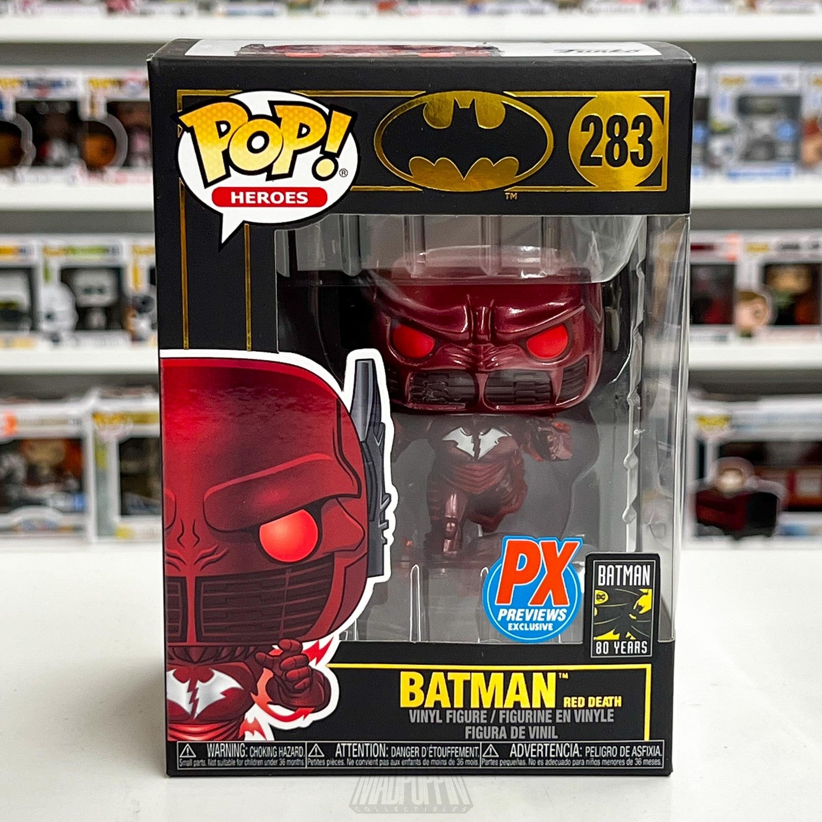 Funko Pop DC Heroes 80 Years Batman Red Death 283 PX Previews Exclusive Figure