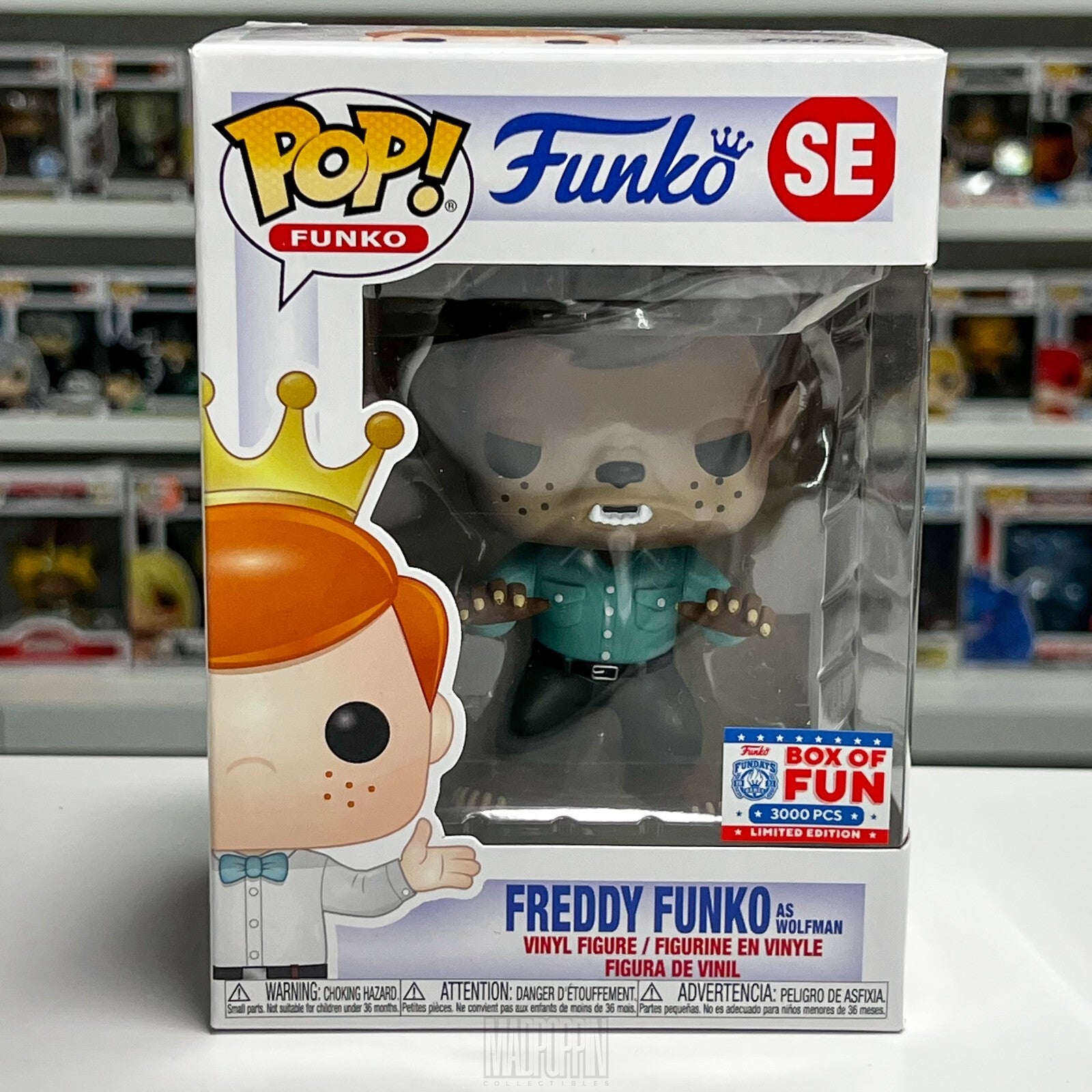 Funko Pop Fundays Games Freddy As Wolfman Classic Horror Box of Fun 3000 Pcs SE