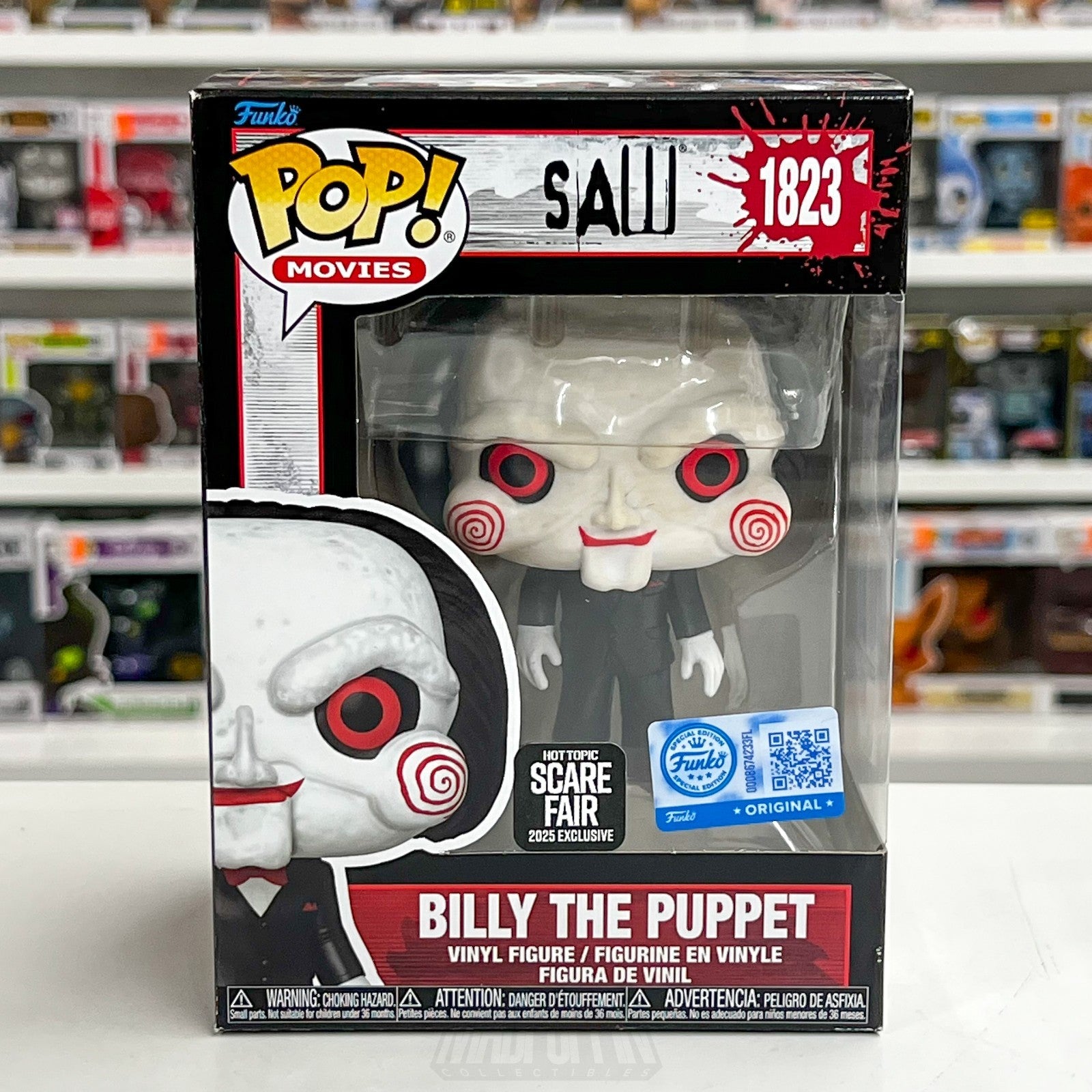 Funko Pop Movies Saw Billy Puppet Hot Topic Scare Fair 1823 Horror Vinyl Figure0