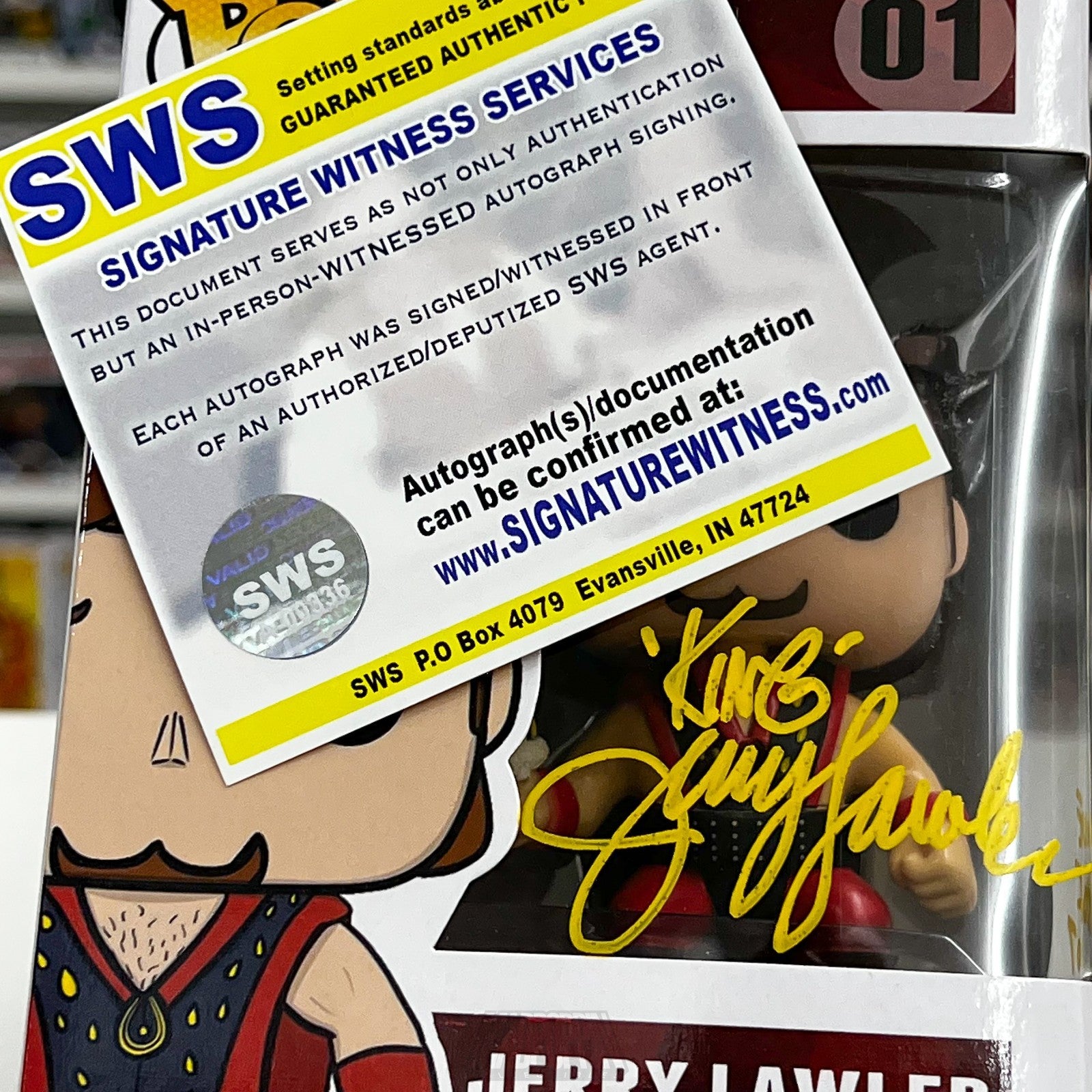 CUSTOM Funko Pop King Jerry Lawler Autographed Signed WWE Wrestling Heavyweight