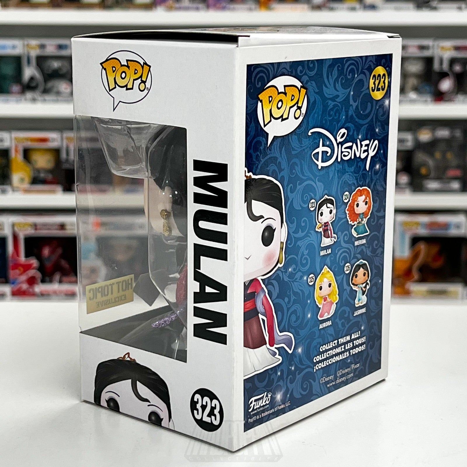 Funko Pop Disney Mulan Dancing Diamond Glitter Hot Topic 323 Princess Toy Figure2