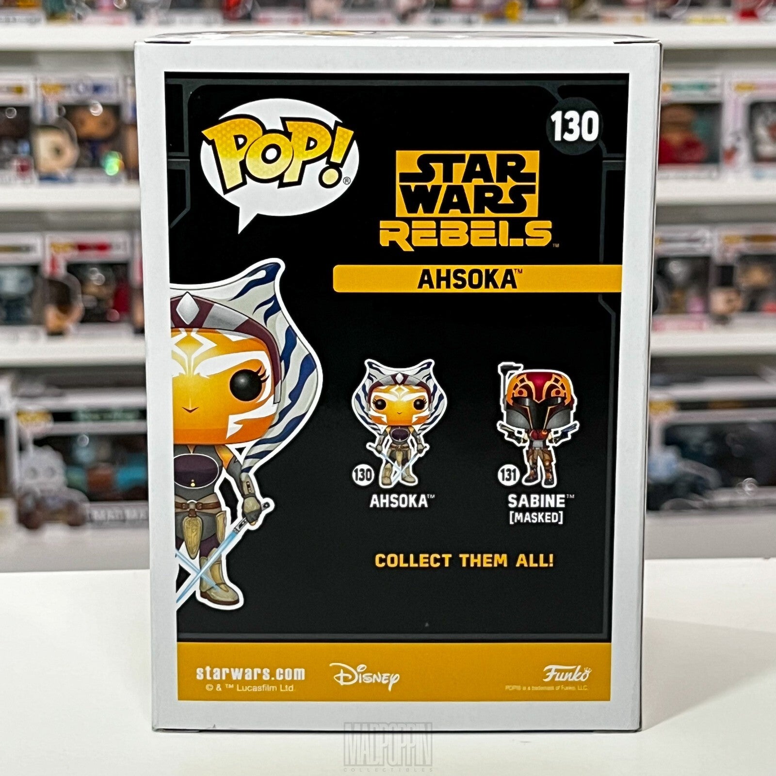 Funko Pop Star Wars Rebels Ashoka Tano Jedi Togruta Hot Topic 2017 Release 130