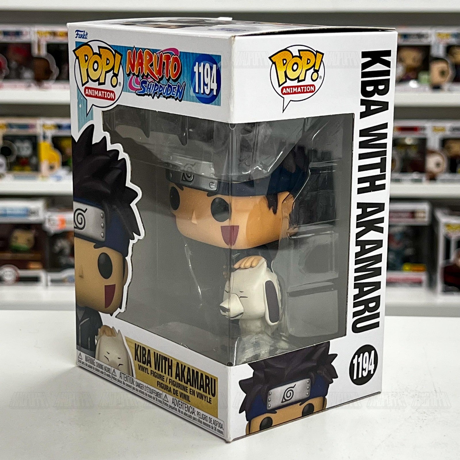Funko Pop! Animation Naruto Shippuden Kiba with Akamaru 1194 Vinyl Figure NIB