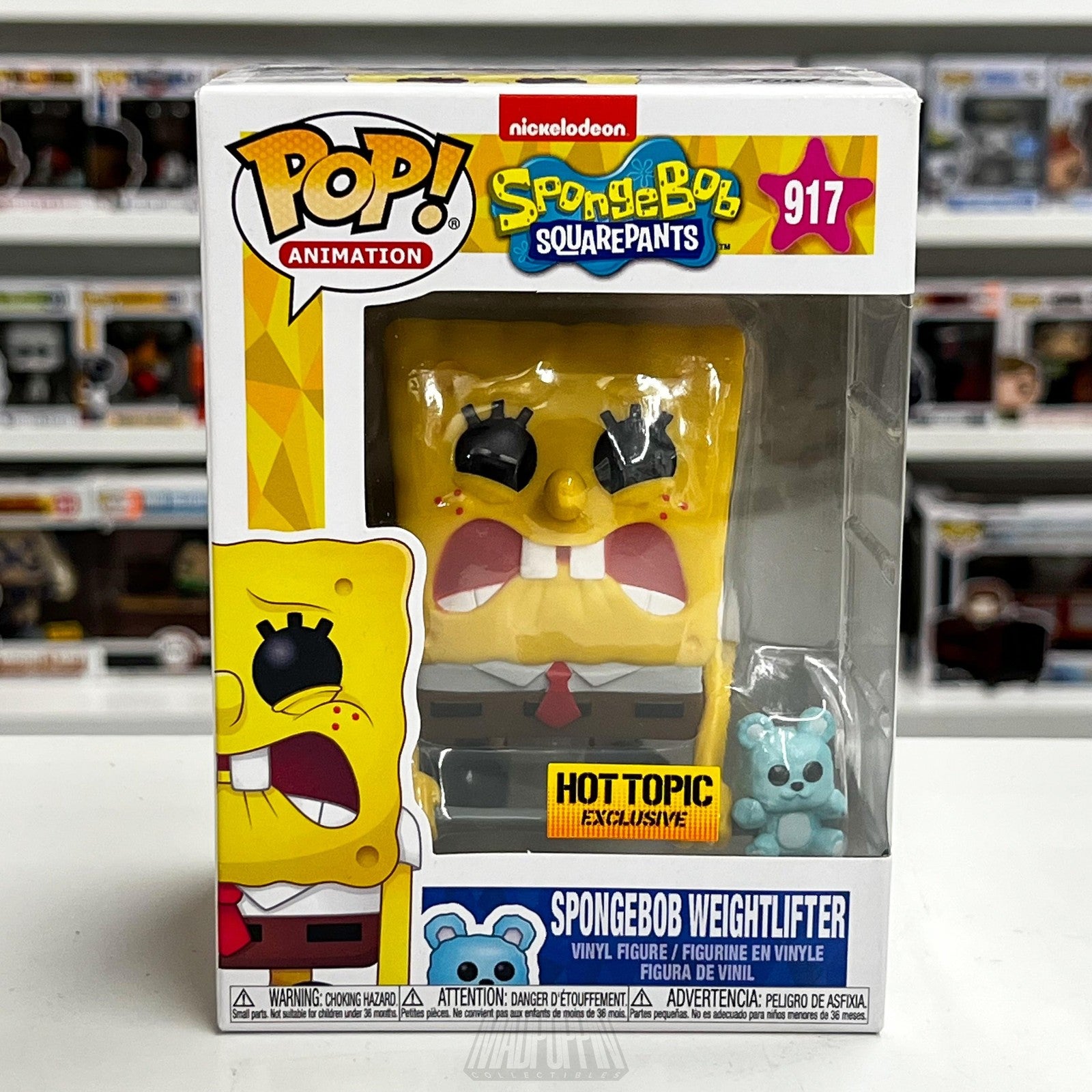 Funko Pop Animation Spongebob Weightlifter 917 Hot Topic Exclusive New in Box