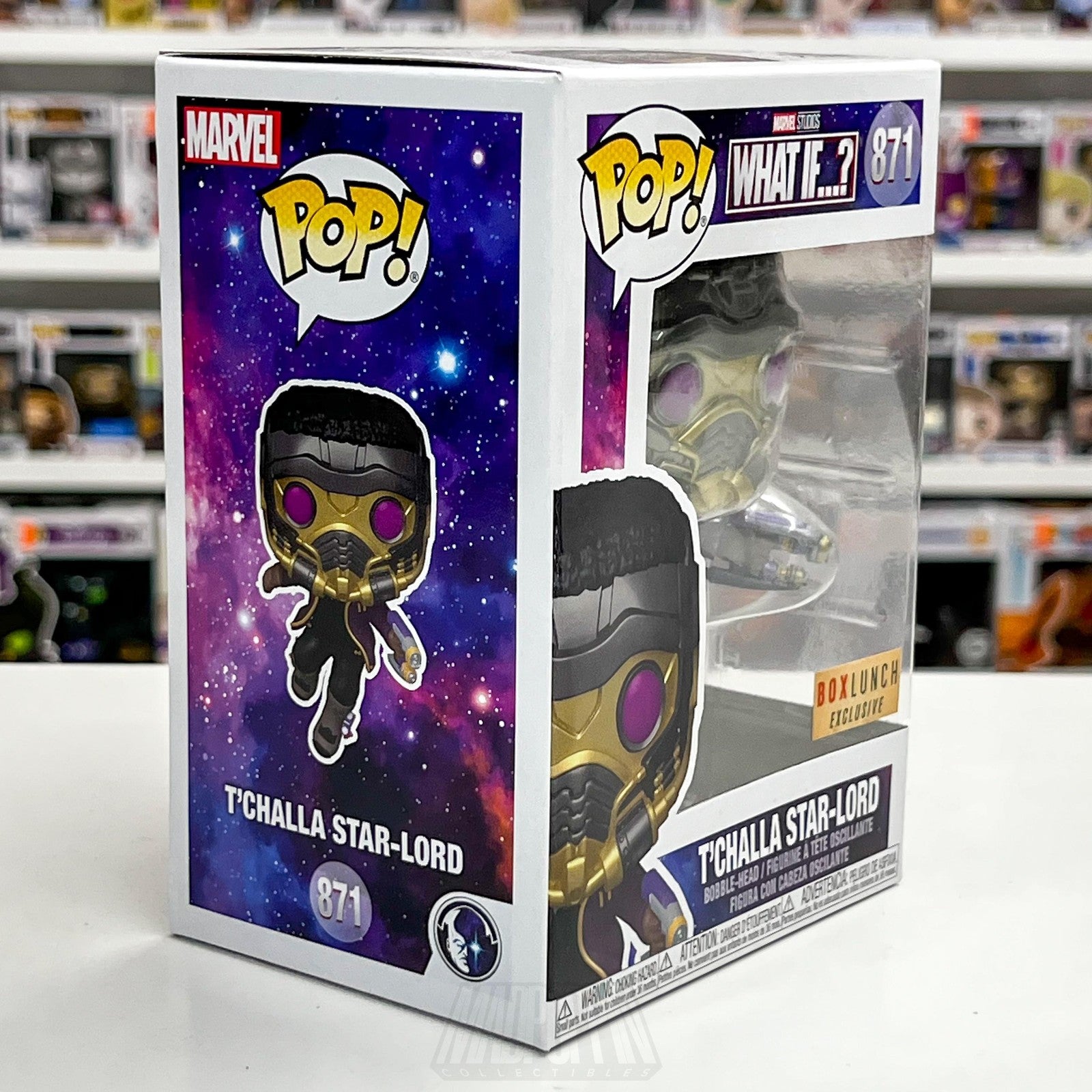 Funko Pop Marvel What If T'Challa Star-Lord #871 BoxLunch Exclusive Bobble-Head5