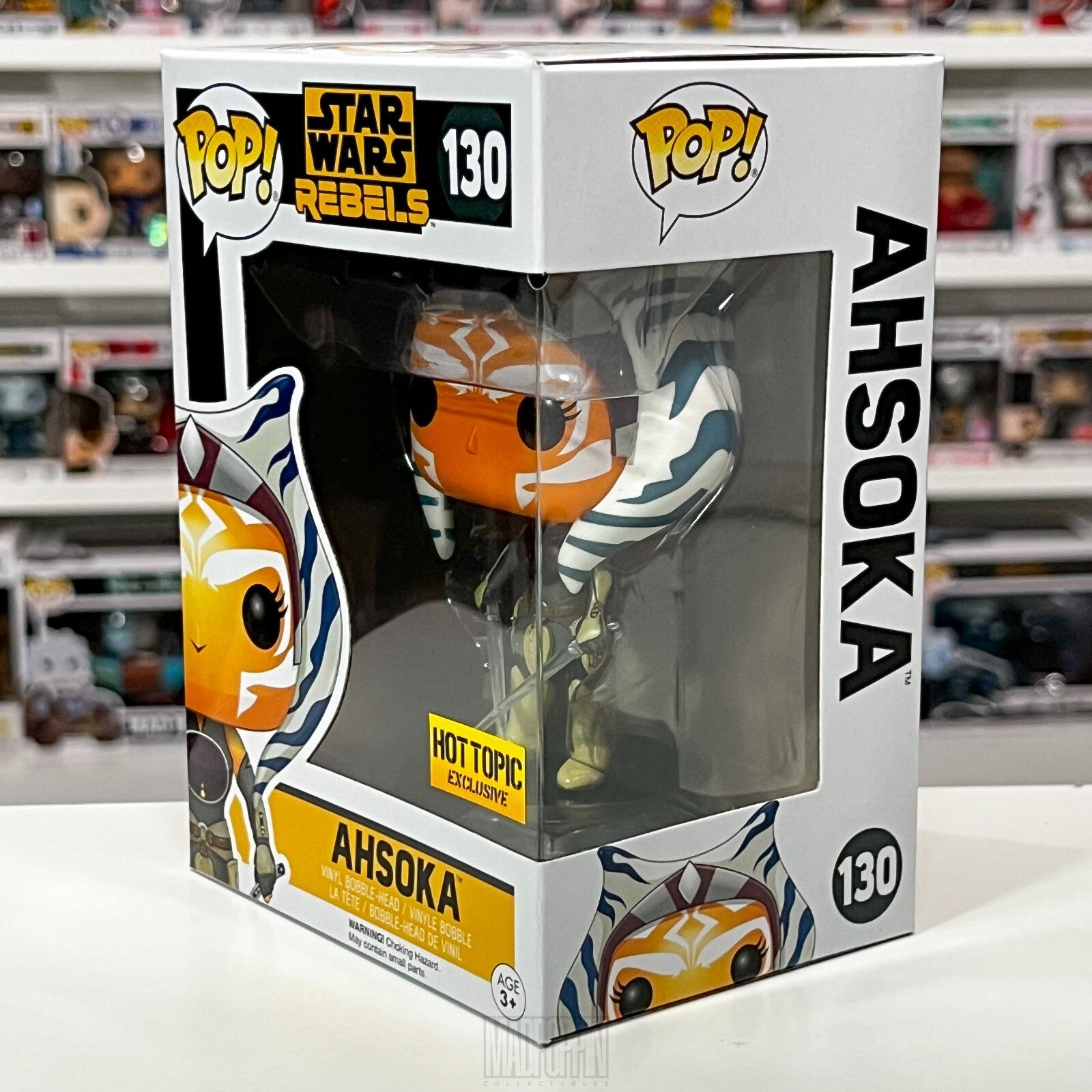 Funko Pop Star Wars Rebels Ashoka Tano Jedi Togruta Hot Topic 2017 Release 130