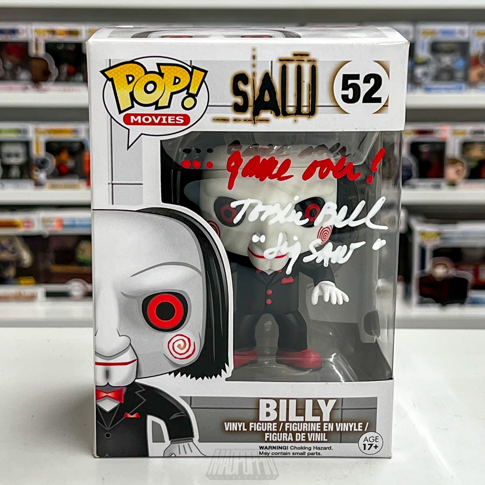 Funko Pop Movies Saw Billy Signed Tobin Bell 52 JSA Authentic Vaulted