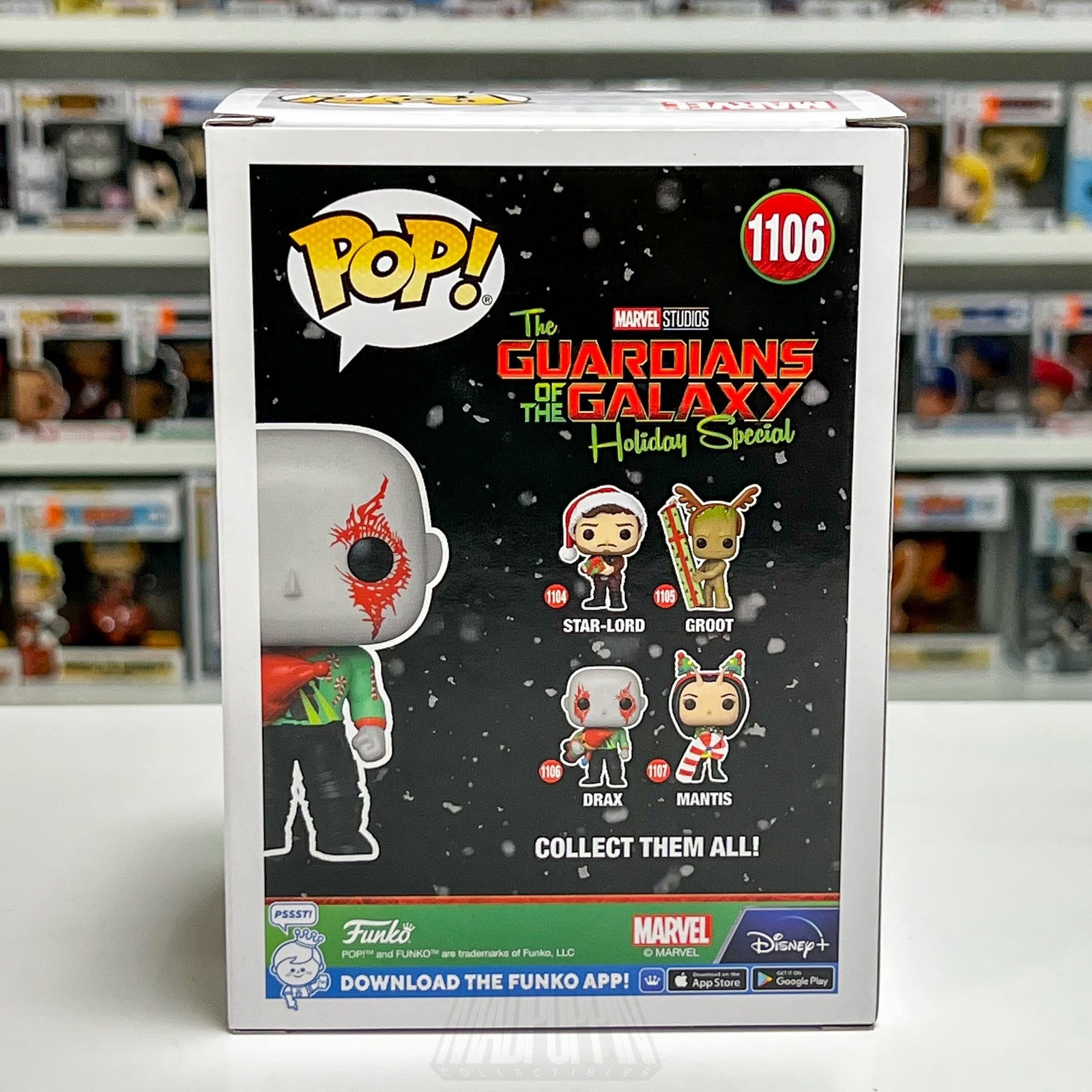 Funko Pop Marvel Drax #1106 Guardians of the Galaxy Holiday Special Bobble-Head