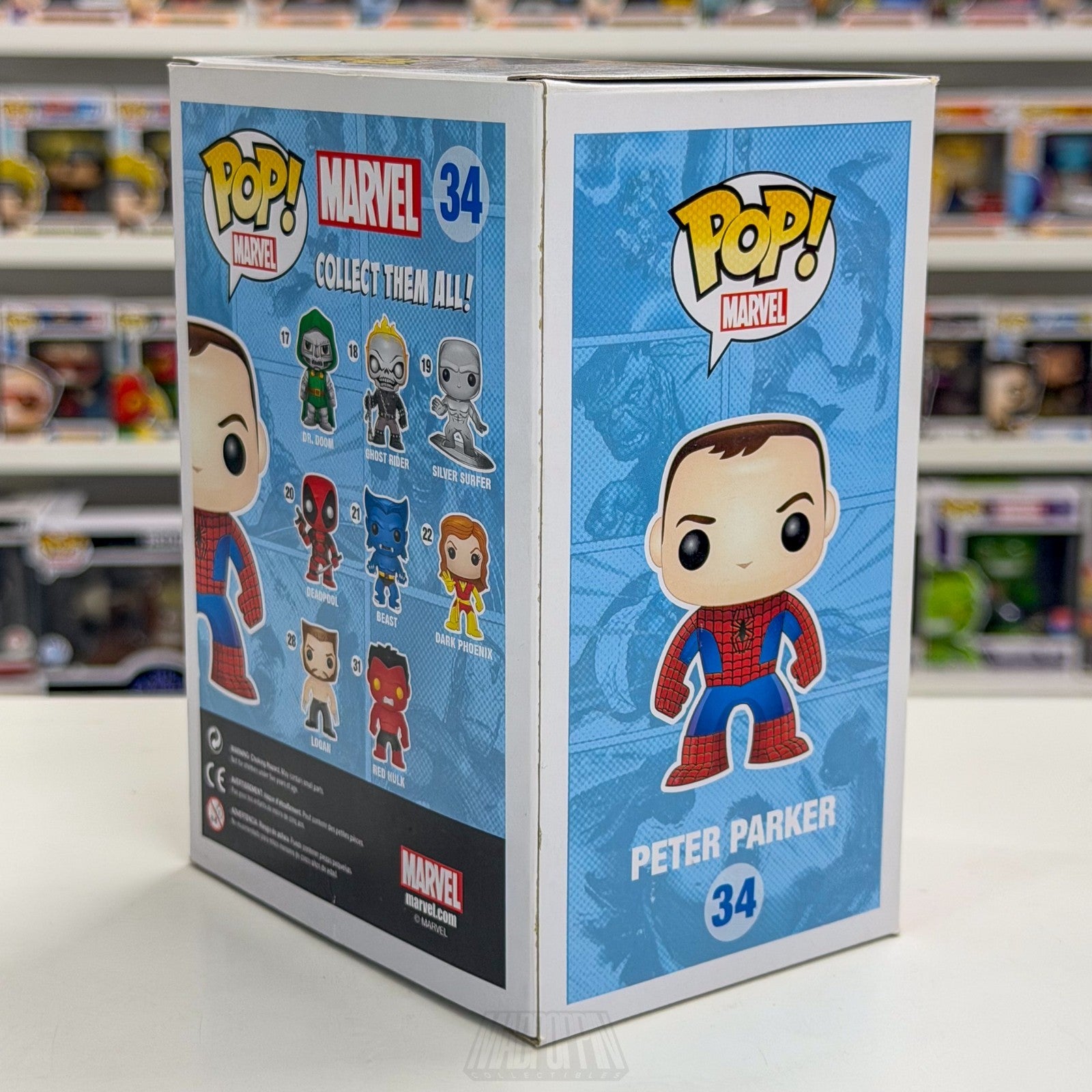 Funko Pop Marvel Peter Parker Spider-Man Comikaze Exclusive 34 Toy Vinyl Figure4