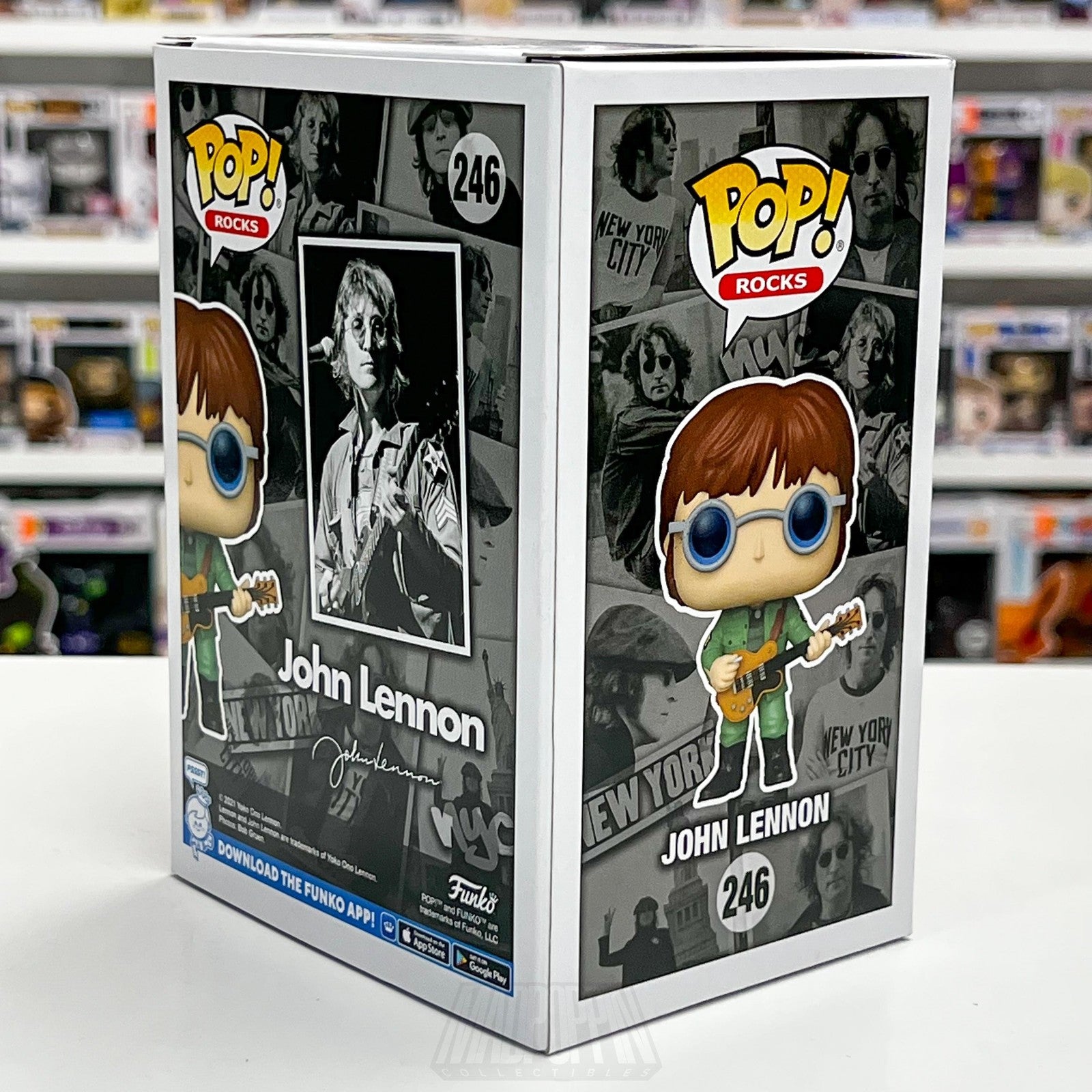 Funko Pop! Rocks John Lennon #246 Vinyl Figure Guitar Blue Glasses Collectible4