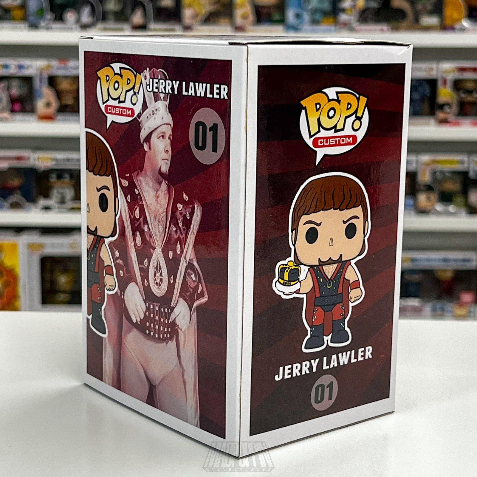 CUSTOM Funko Pop King Jerry Lawler Autographed Signed WWE Wrestling Heavyweight