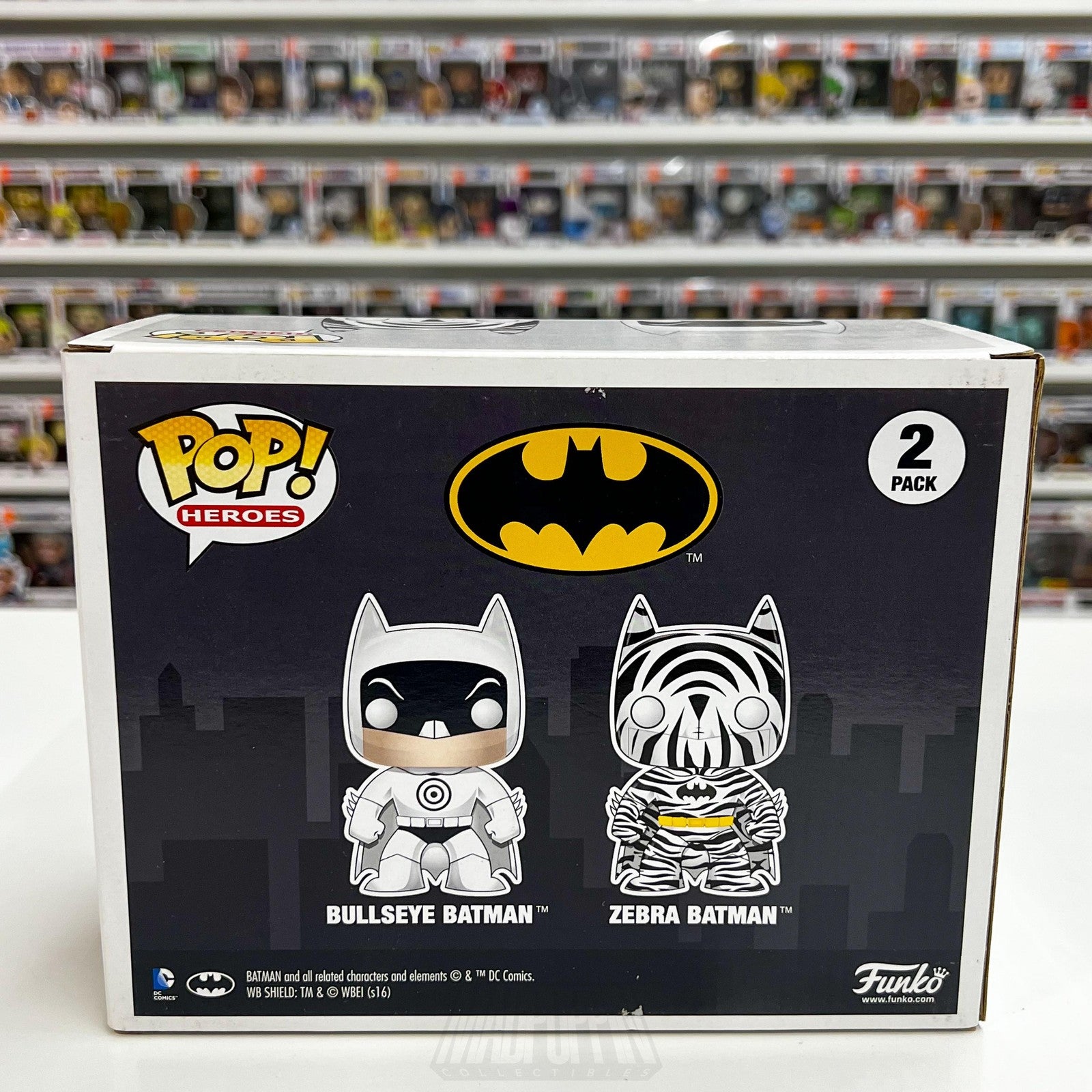 Funko Pop DC Heroes Zebra & Bullseye Batman 2 Pack Hot Topic Exclusive Vinyl Toy