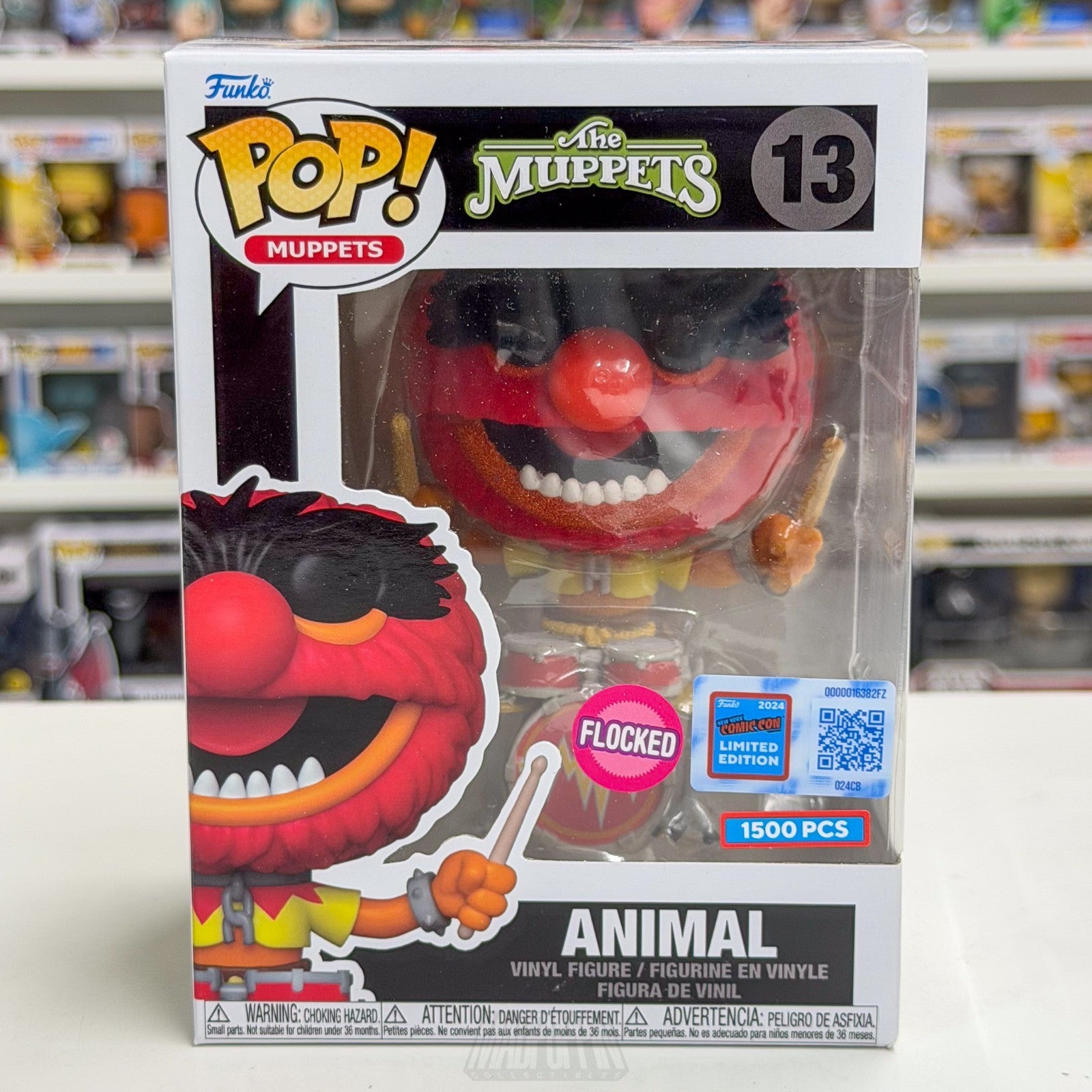 Funko Pop Muppets Animal Flocked NYCC Official Sticker 1500 PCS 13 Vinyl Figure0