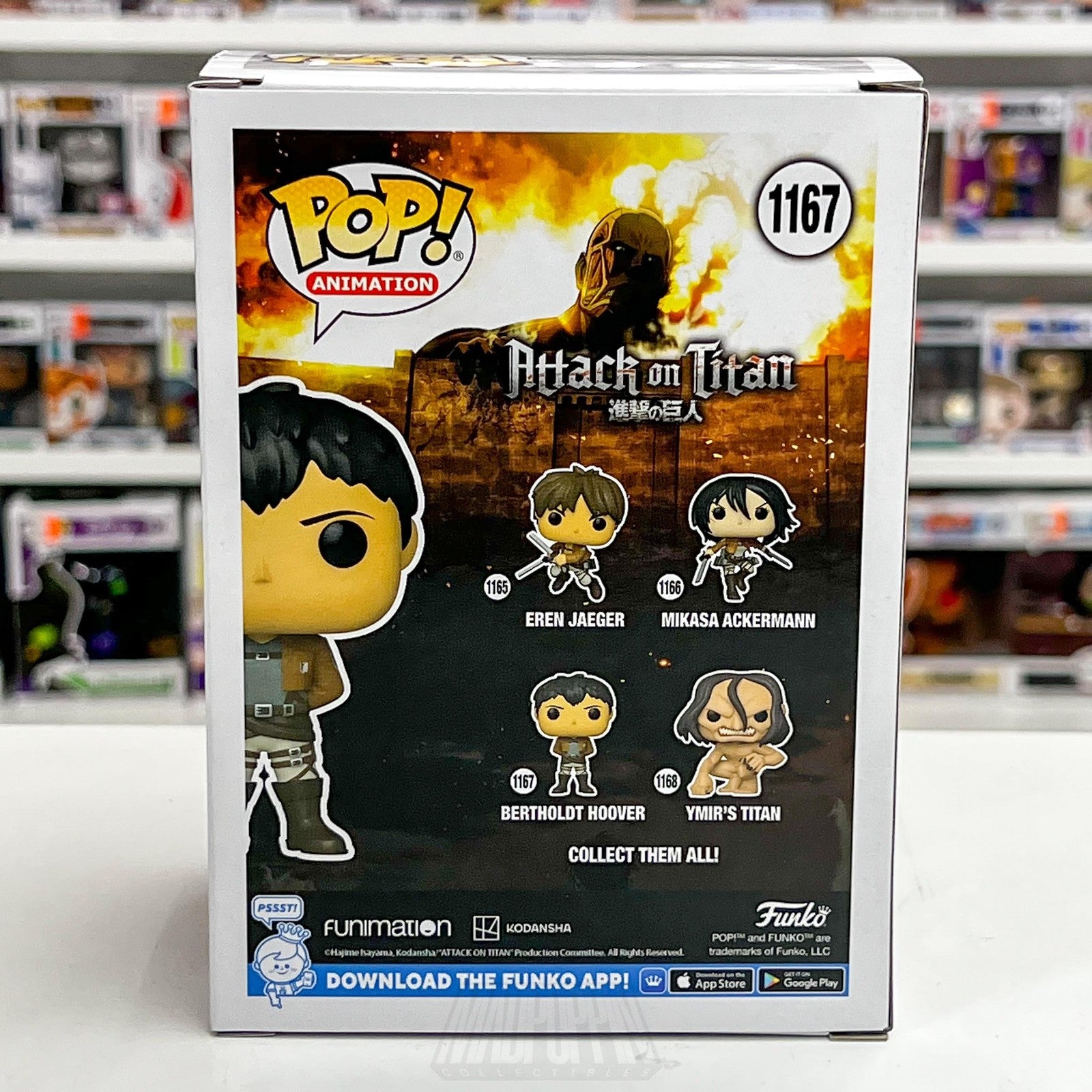 Funko Pop Anime Attack On Titan Bertholdt Hoover 1167 Vinyl Figure AOT Animation3