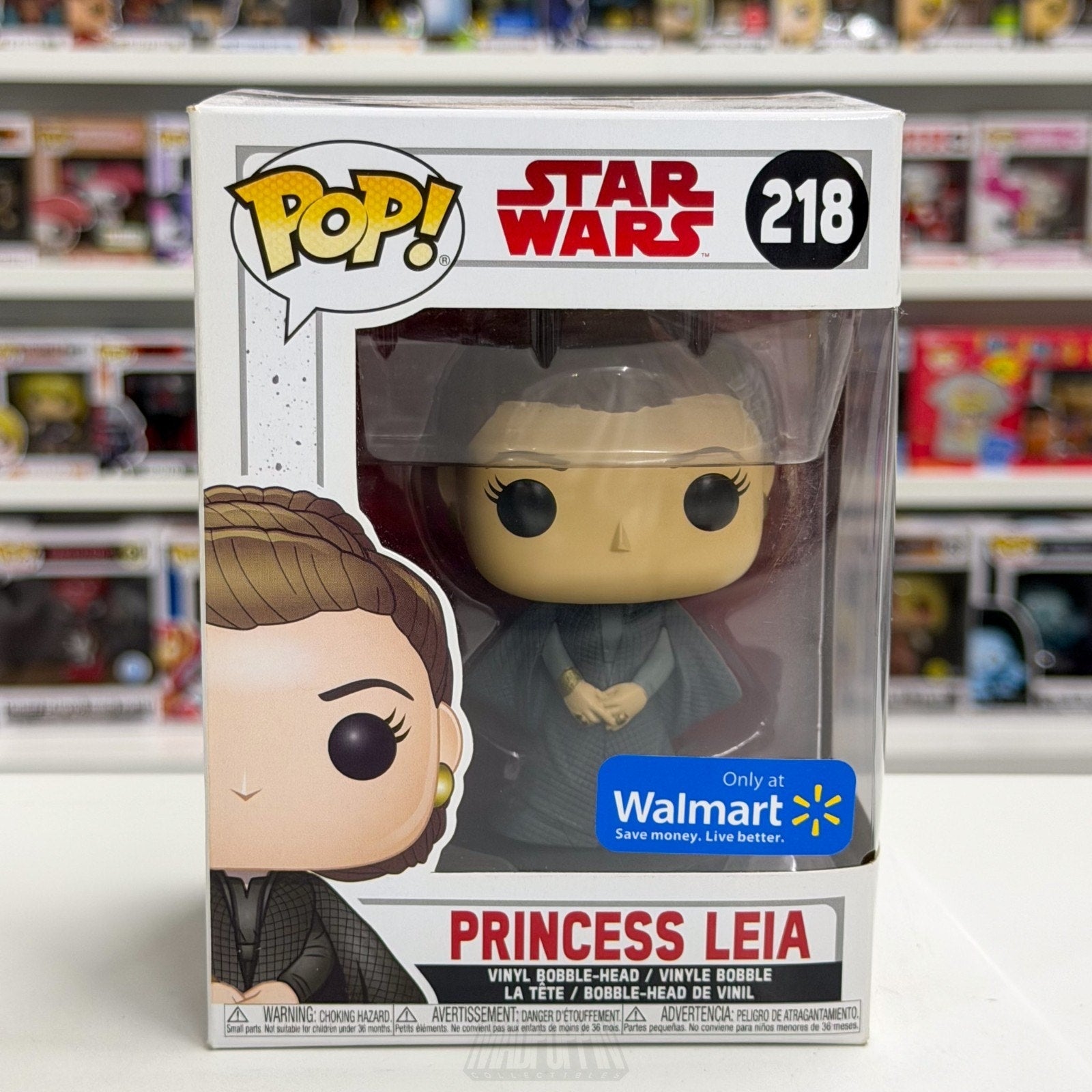 Funko Pop Star Wars Episode VIII The Last Jedi Princess Leia Walmart 218 Figure