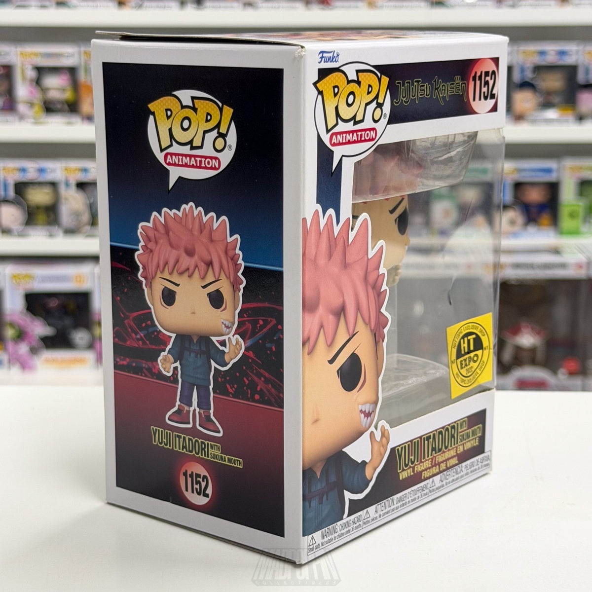 Funko Pop Anime Jujutsu Kaisen Yuji Itadori w/Sukuna Mouth Hot Topic 1152 Figure