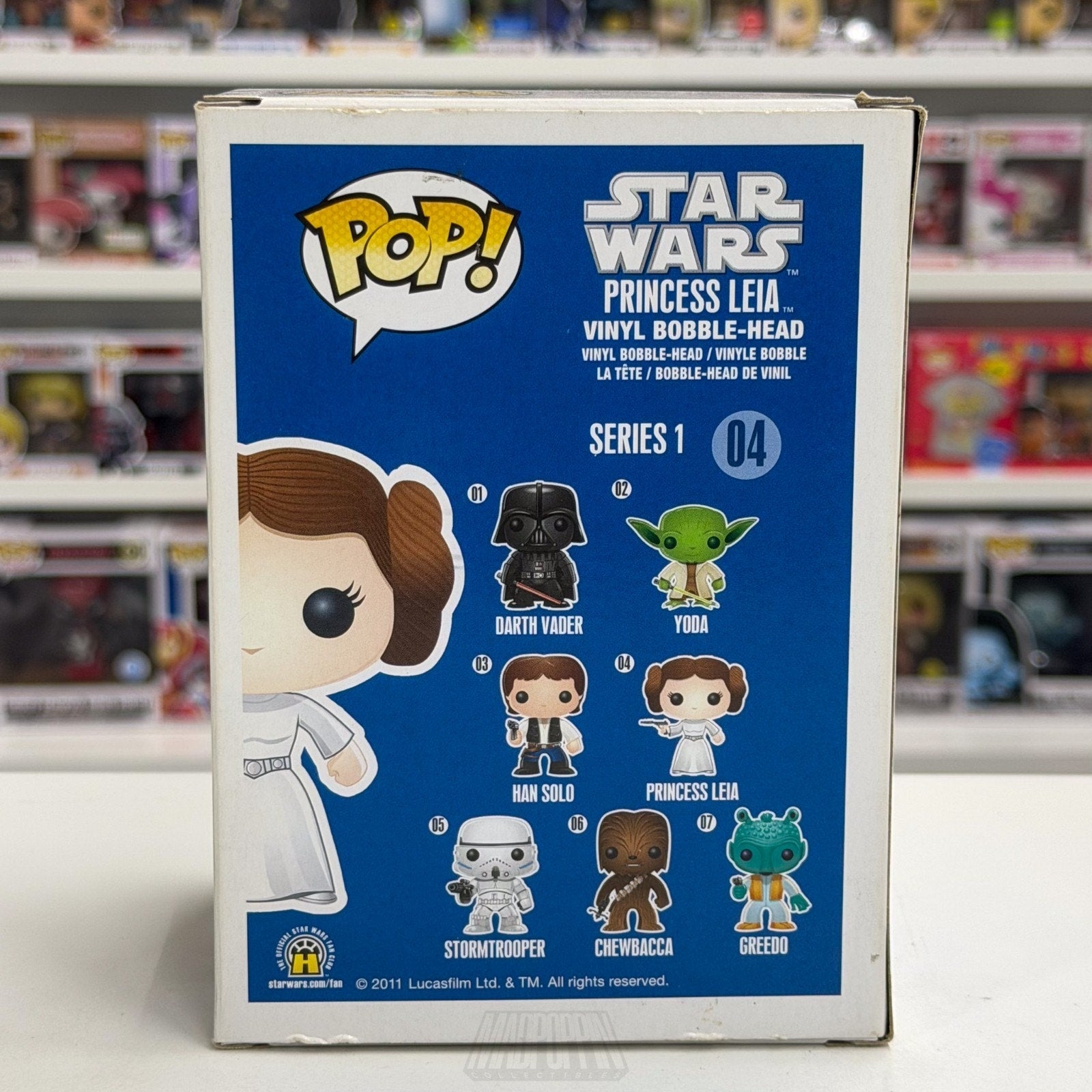 Funko Pop Star Wars Princess Leia 2015 Blue Box 04 Jedi Force Toy Vinyl Figure