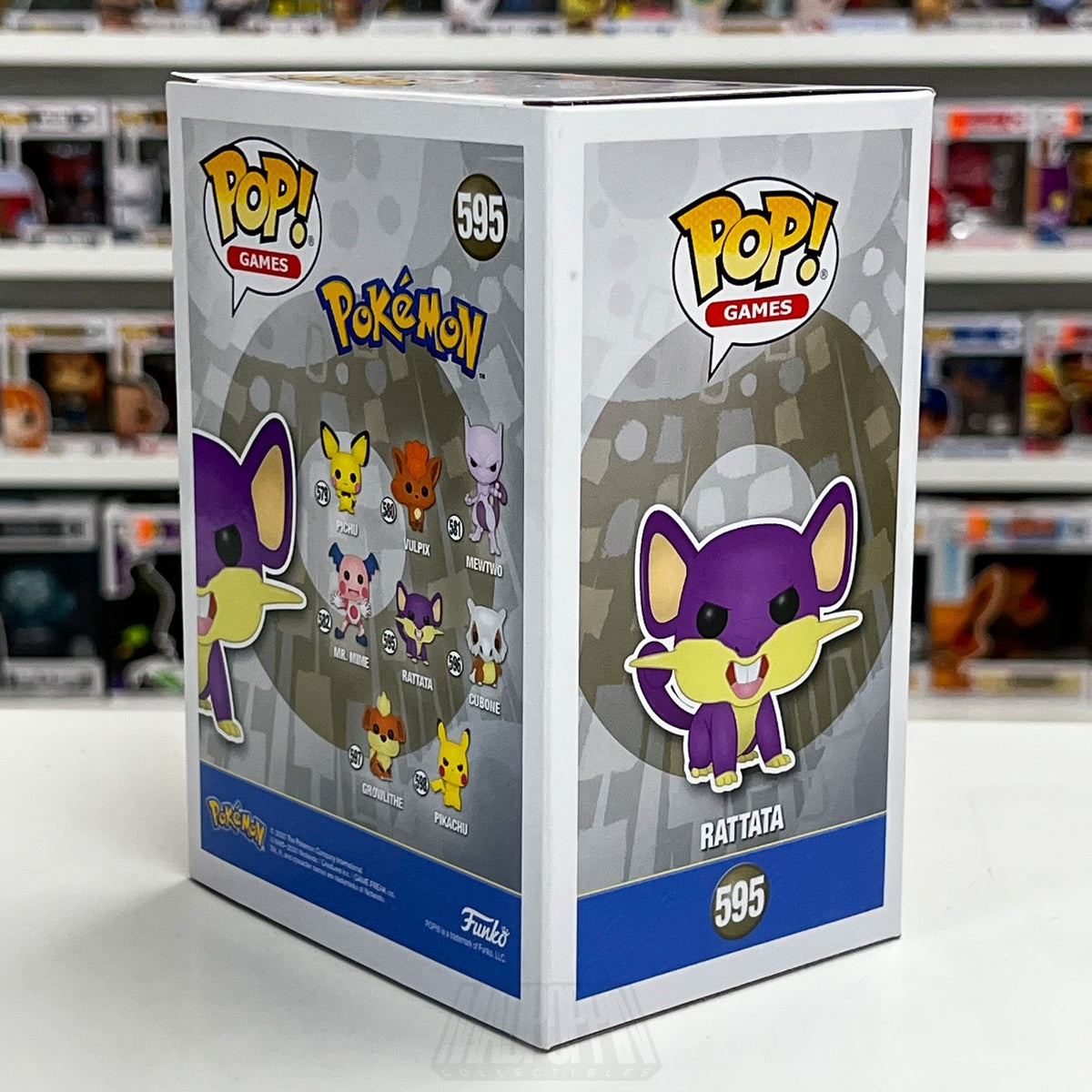 Funko Pop Video Games Pokemon Rattata 595 Japanese TCG Rodent Vinyl Figure