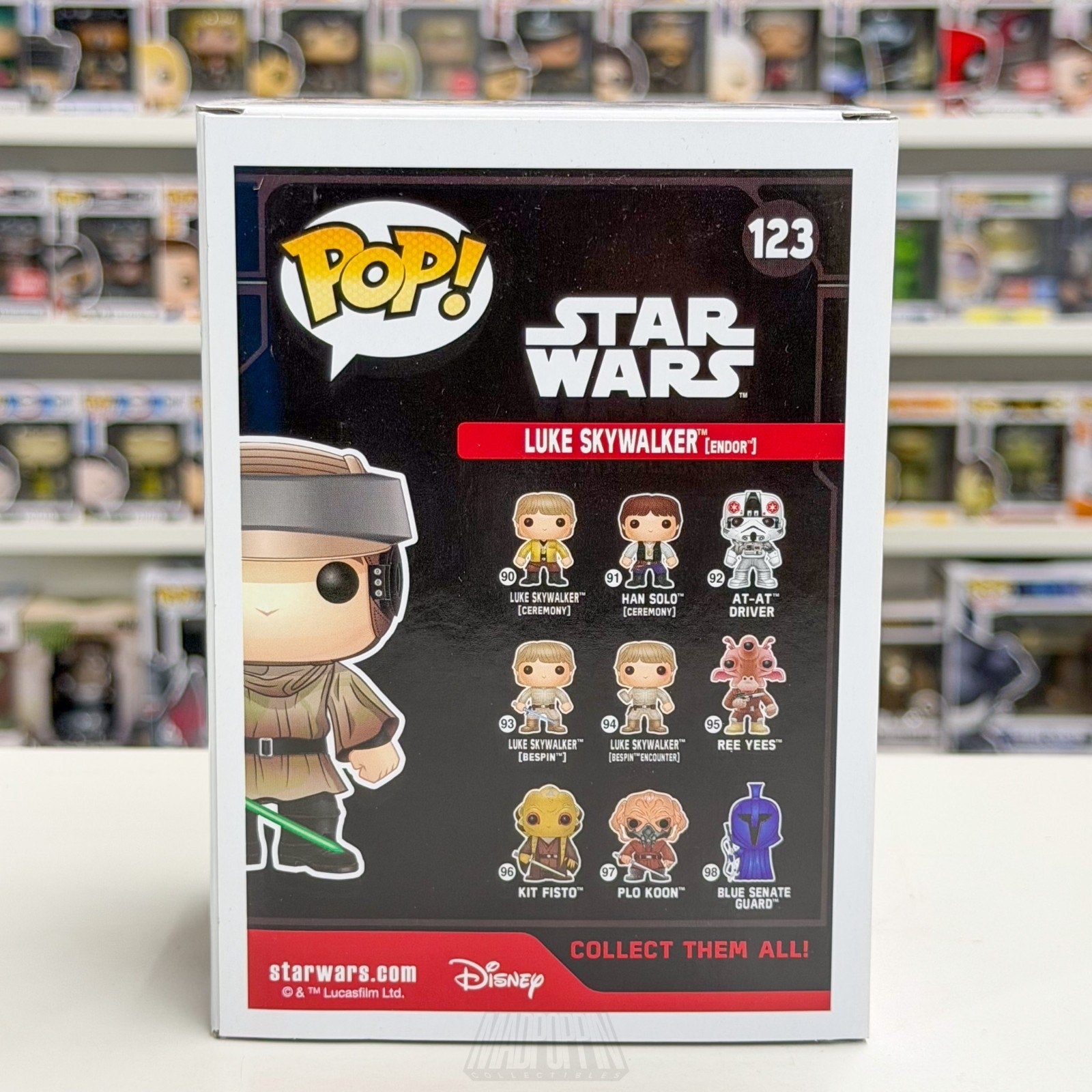 Funko Pop Star Wars Return of the Jedi Luke Skywalker Endor 123 ROTJ Toy Figure