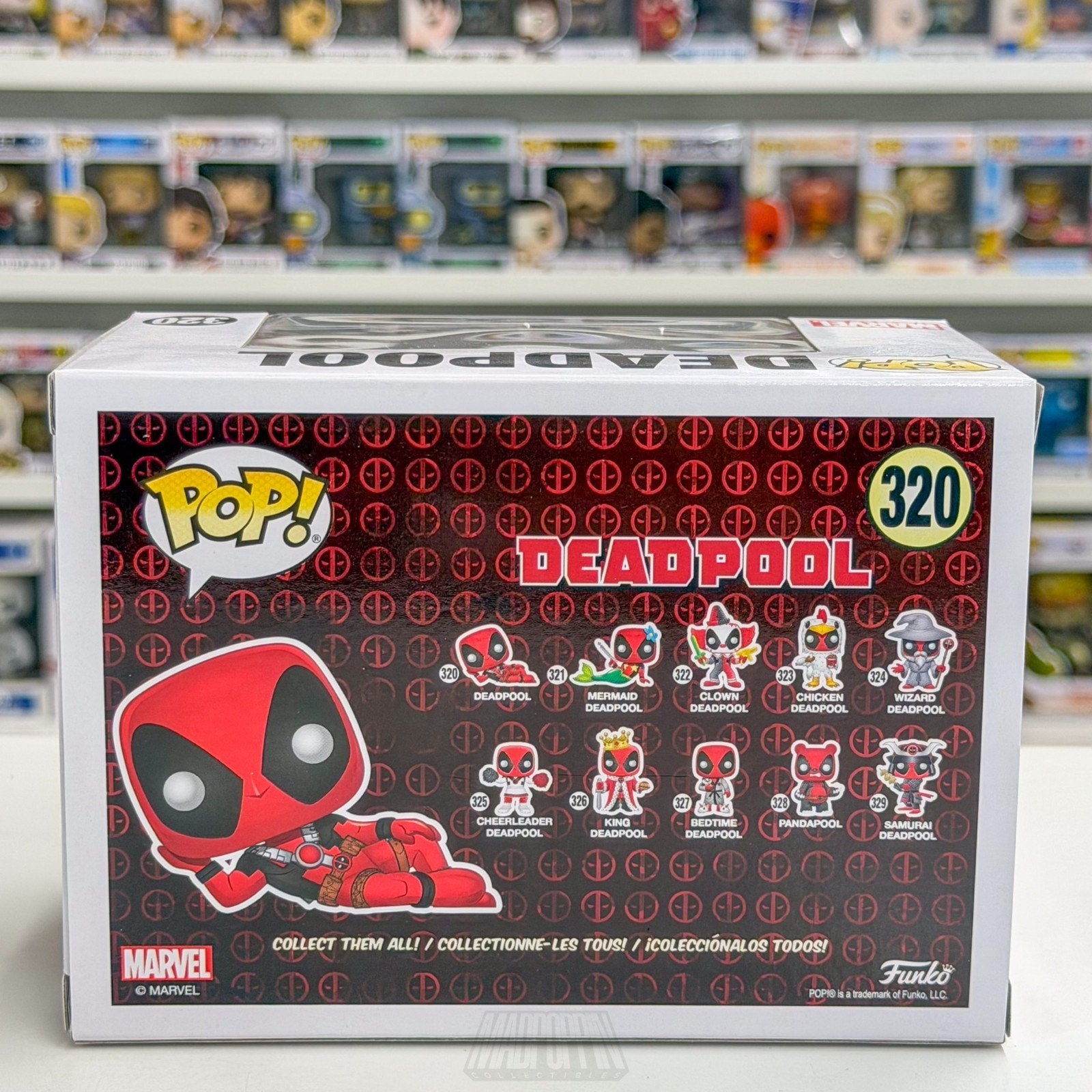 Funko Pop Marvel Deadpool Lounging Diamond Hot Topic 320 Mutant Toy Vinyl Figure