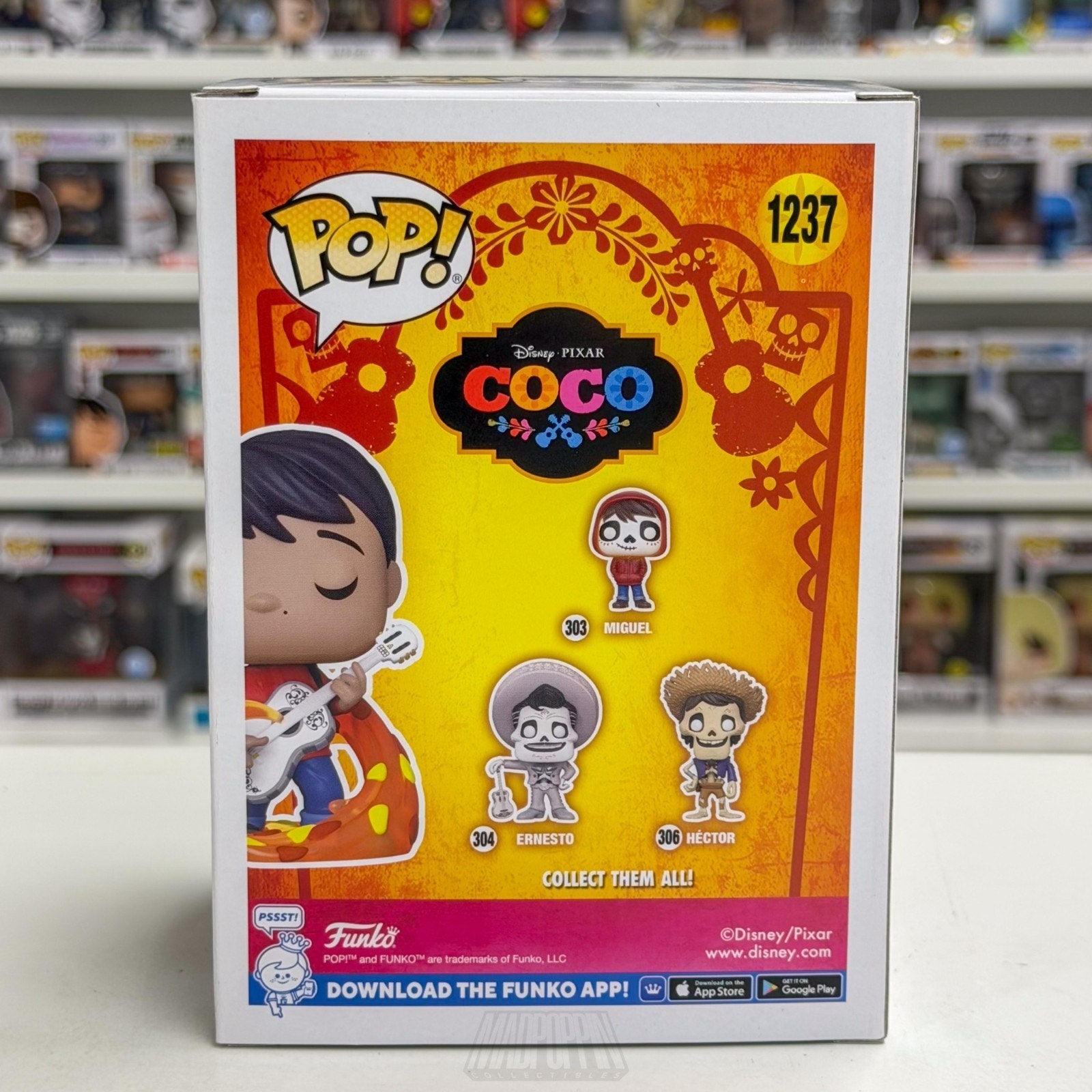 Funko Pop Disney Pixar Coco Miguel w/Guitar Glow BoxLunch 1237 Toy Vinyl Figure