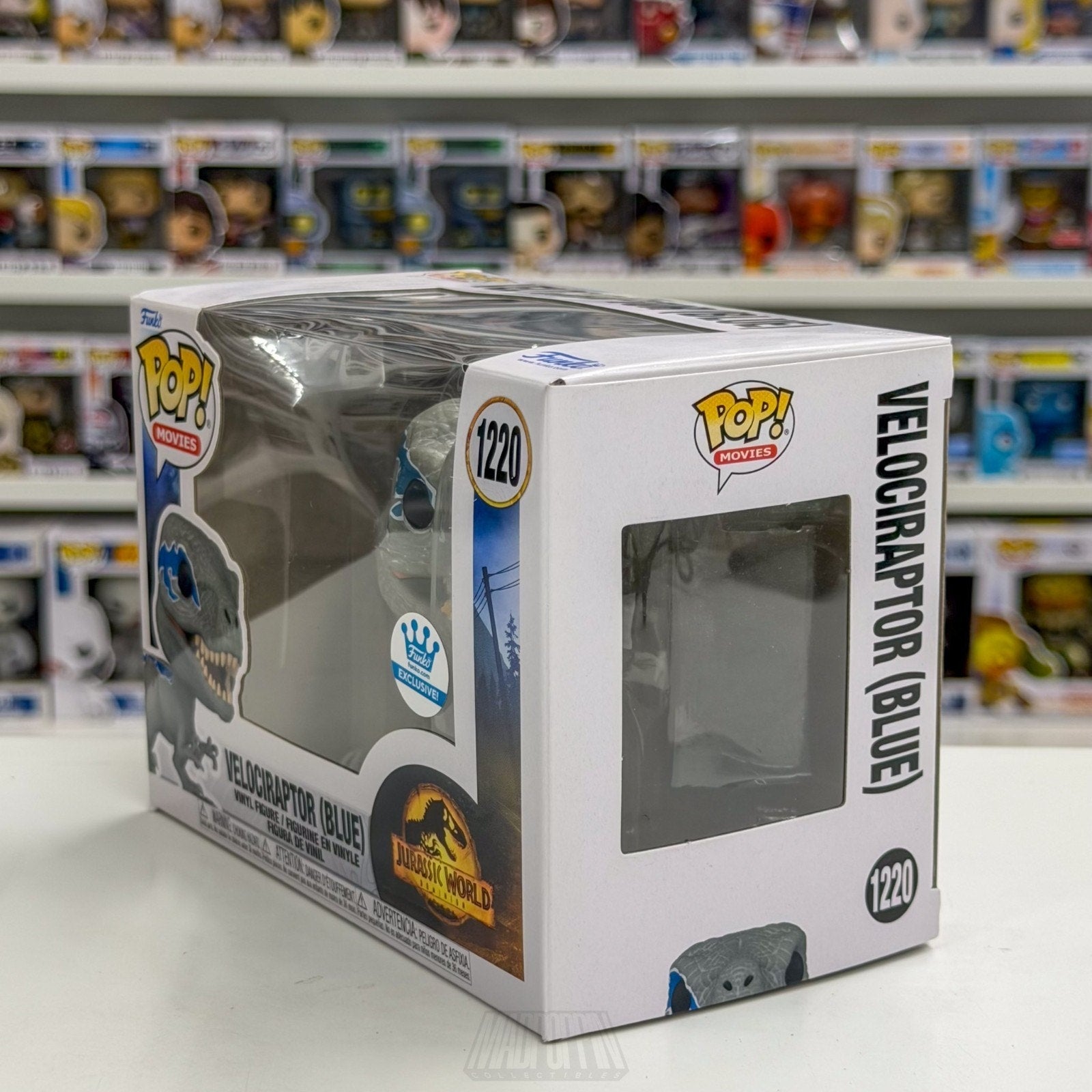 Funko Pop Movies Jurassic World Velociraptor Blue 1220 Dinosaur Toy Vinyl Figure