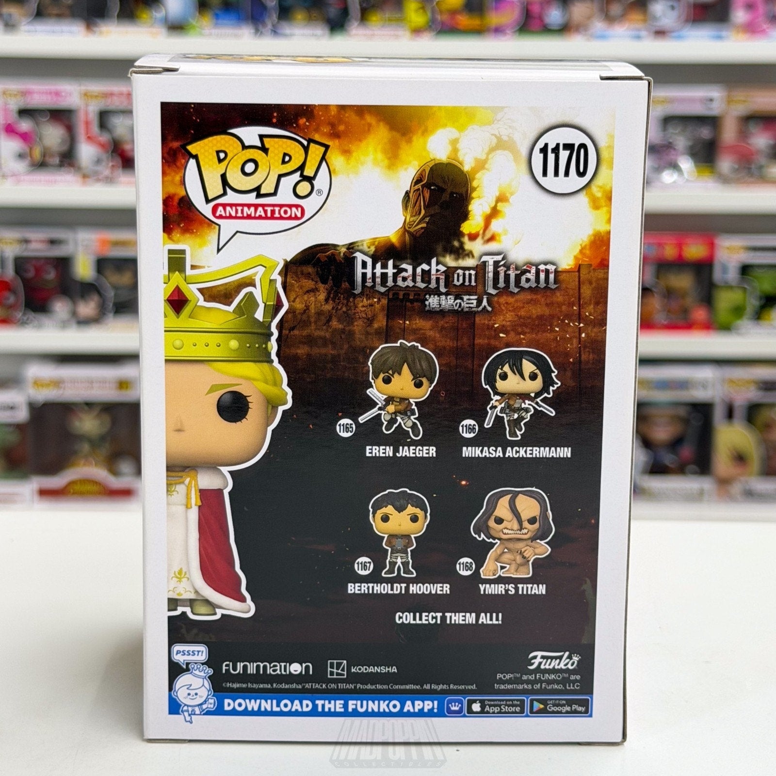 Funko Pop Anime Attack on Titan Queen Historia FYE 1170 Japan Manga Vinyl Figure