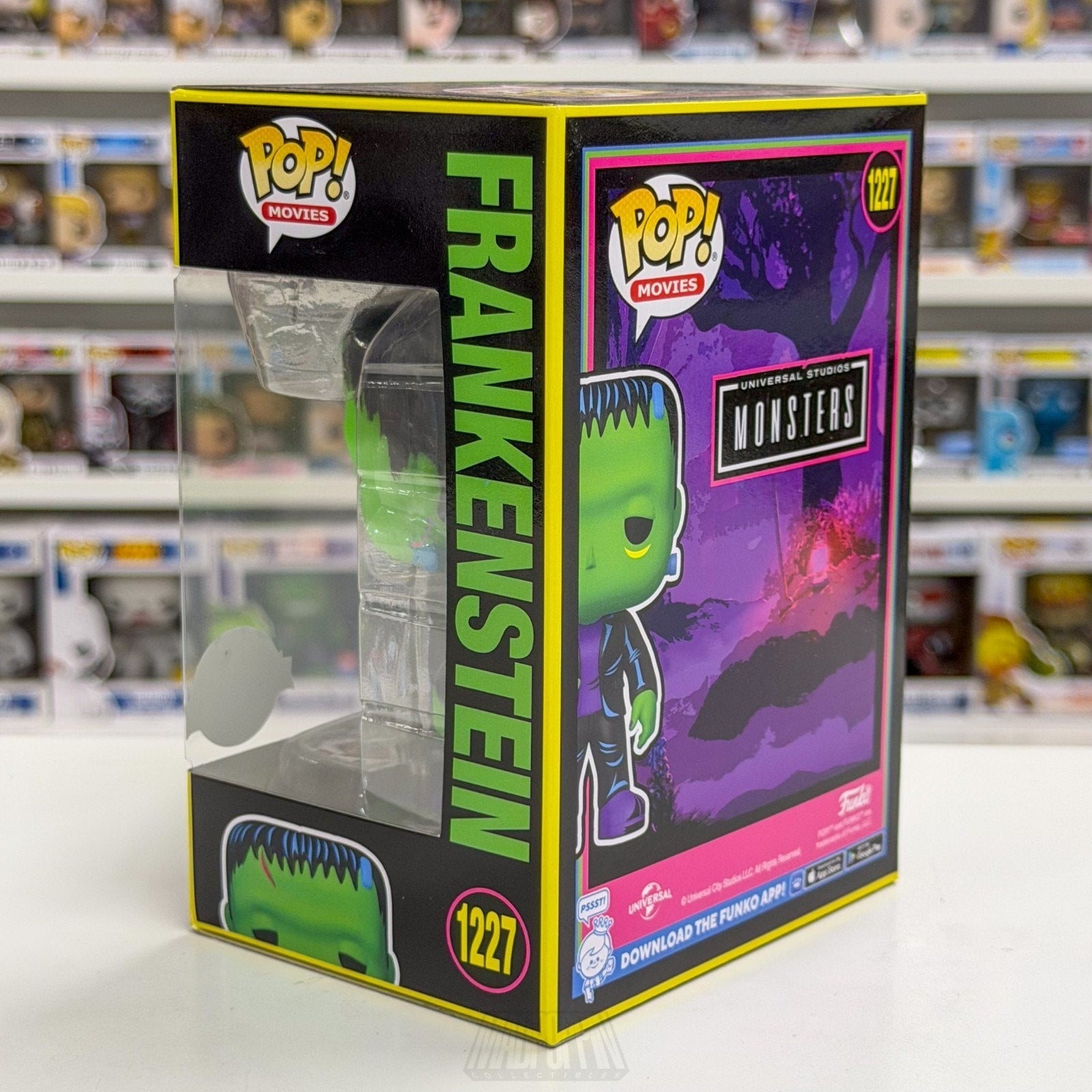 Funko Pop Movies Monsters Frankenstein Blacklight Special Edition 1227 Figure