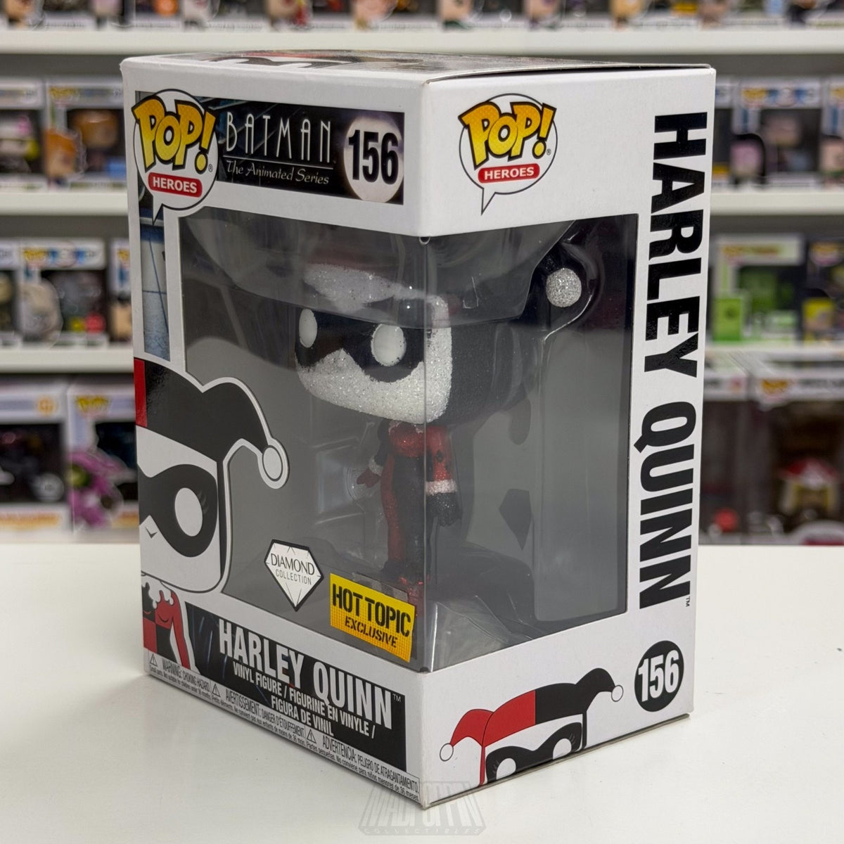 Funko Pop DC Heroes Harley Quinn Hot Topic Diamond 156 Batman BTAS Vinyl Figure